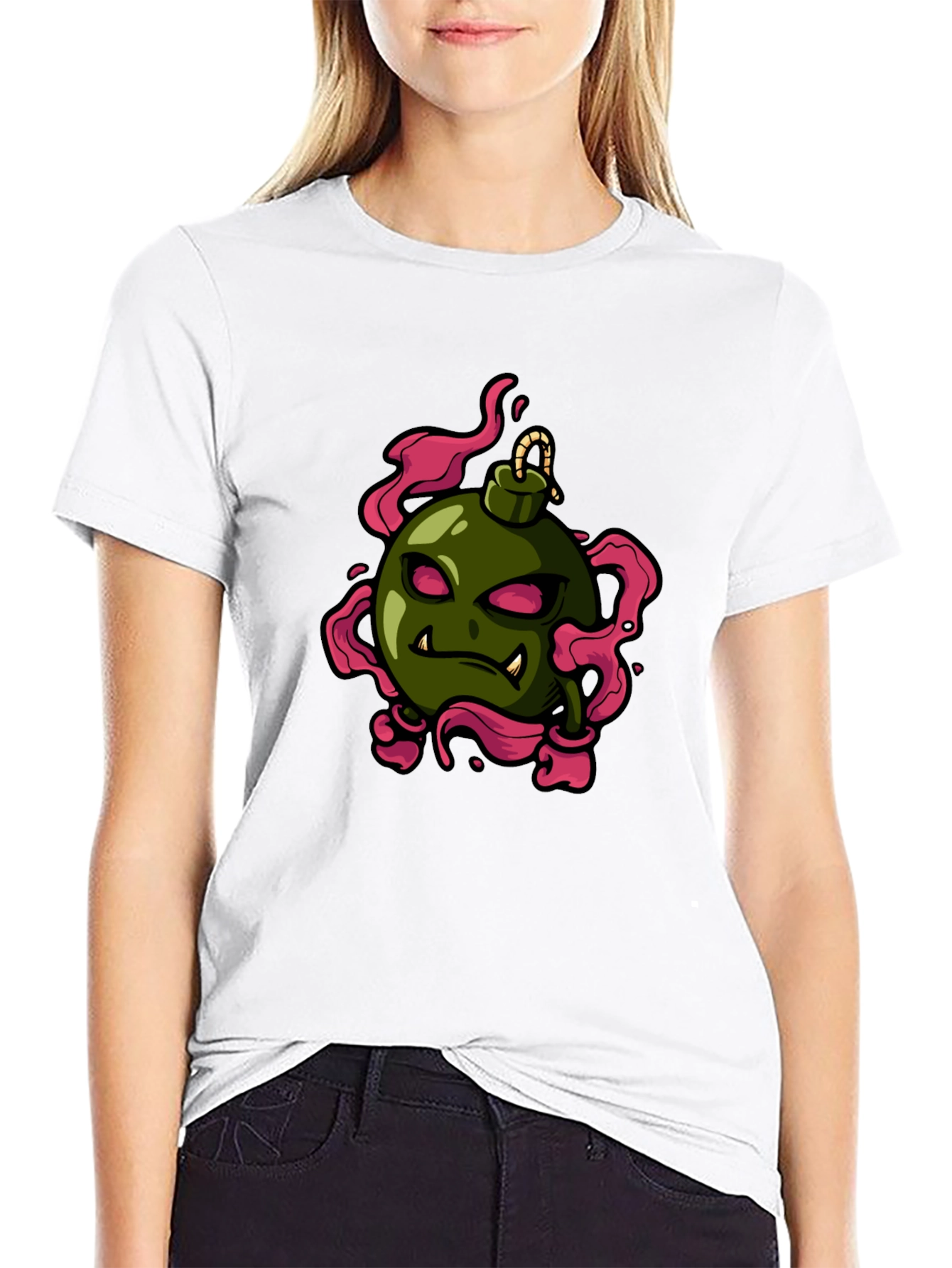 Bomb Character Graphic Tee - Black