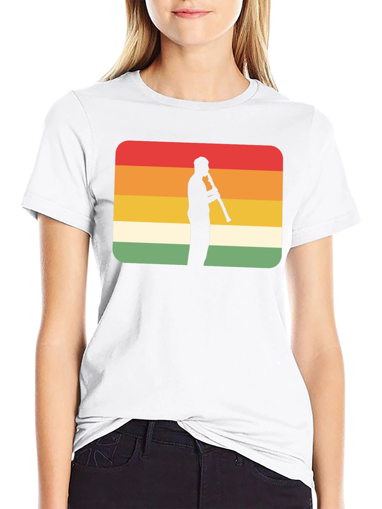 Retro Clarinet Player T-Shirt