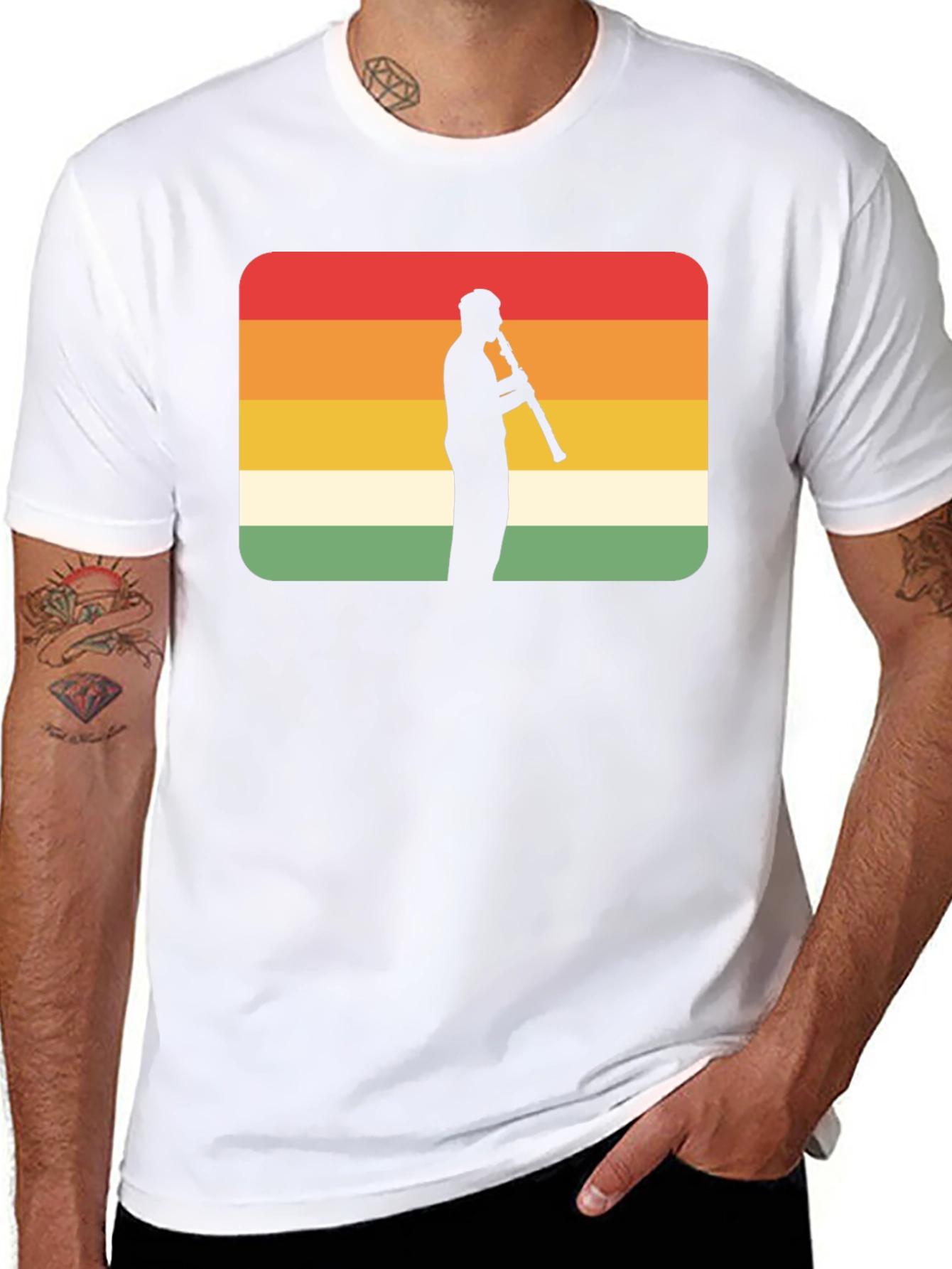 Retro Clarinet Player T-Shirt
