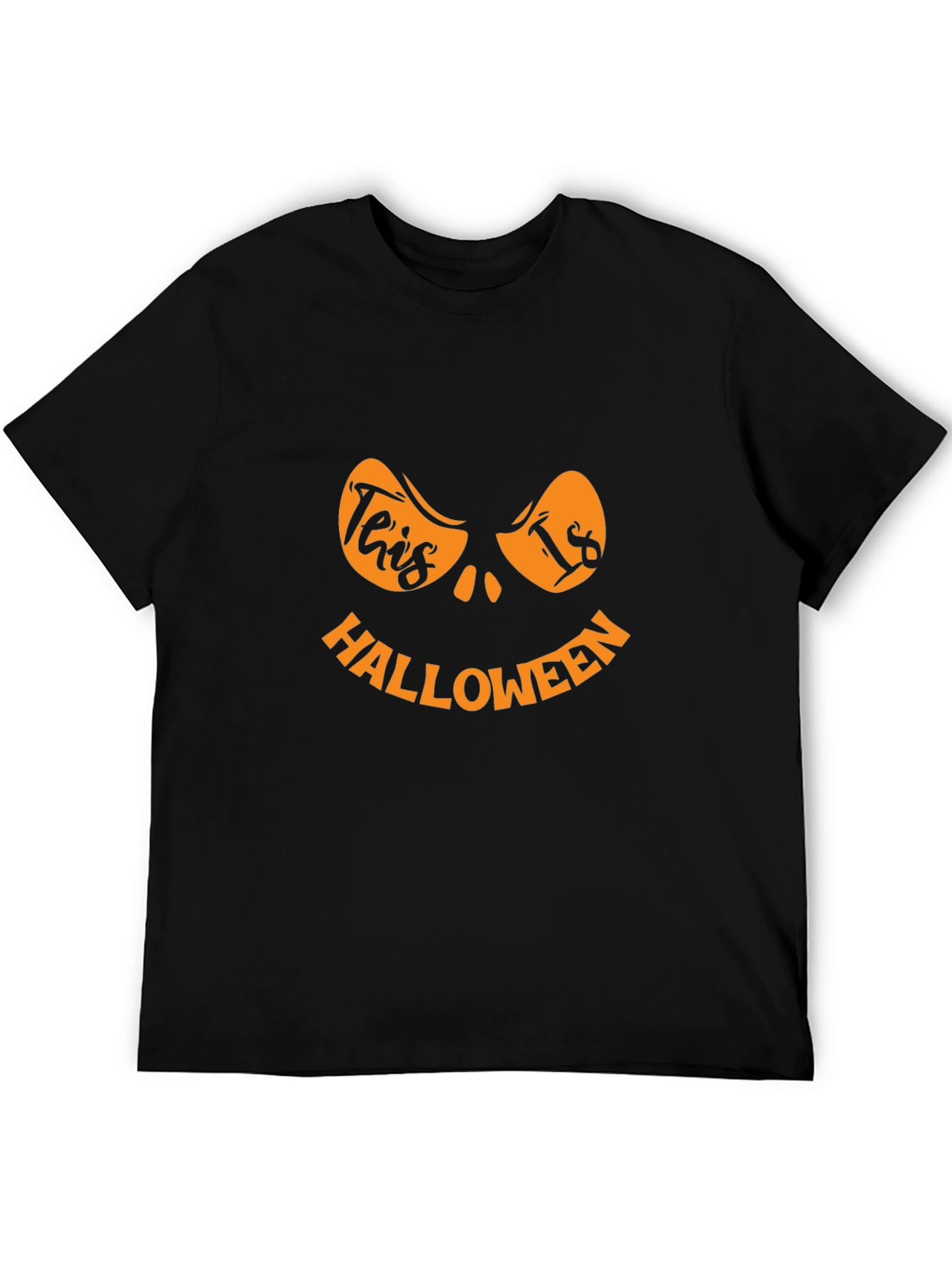 Halloween Pumpkin Face Graphic T-Shirt