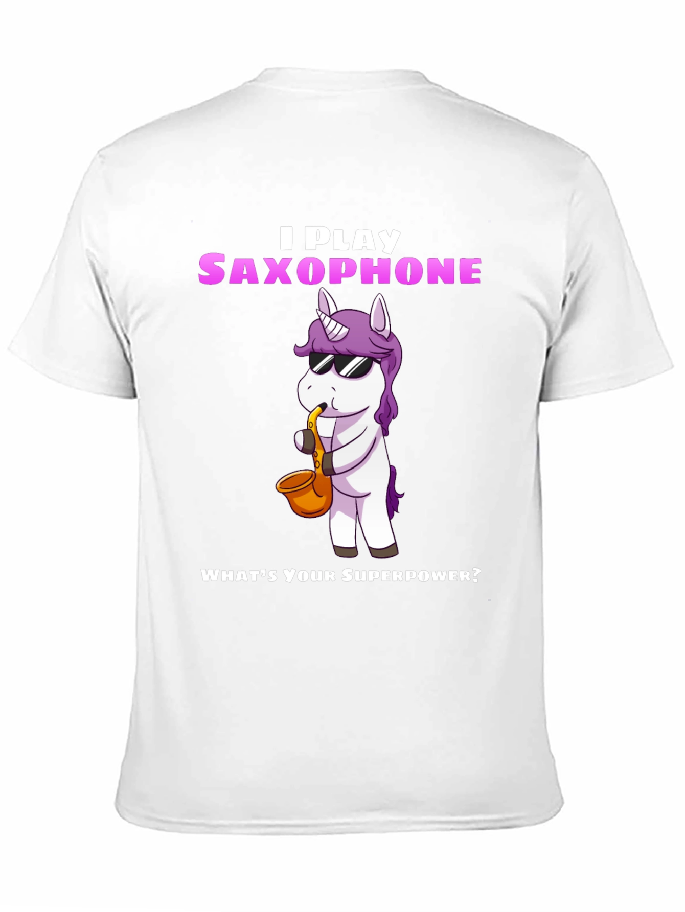 Saxophone Playing Unicorn Graphic Tee