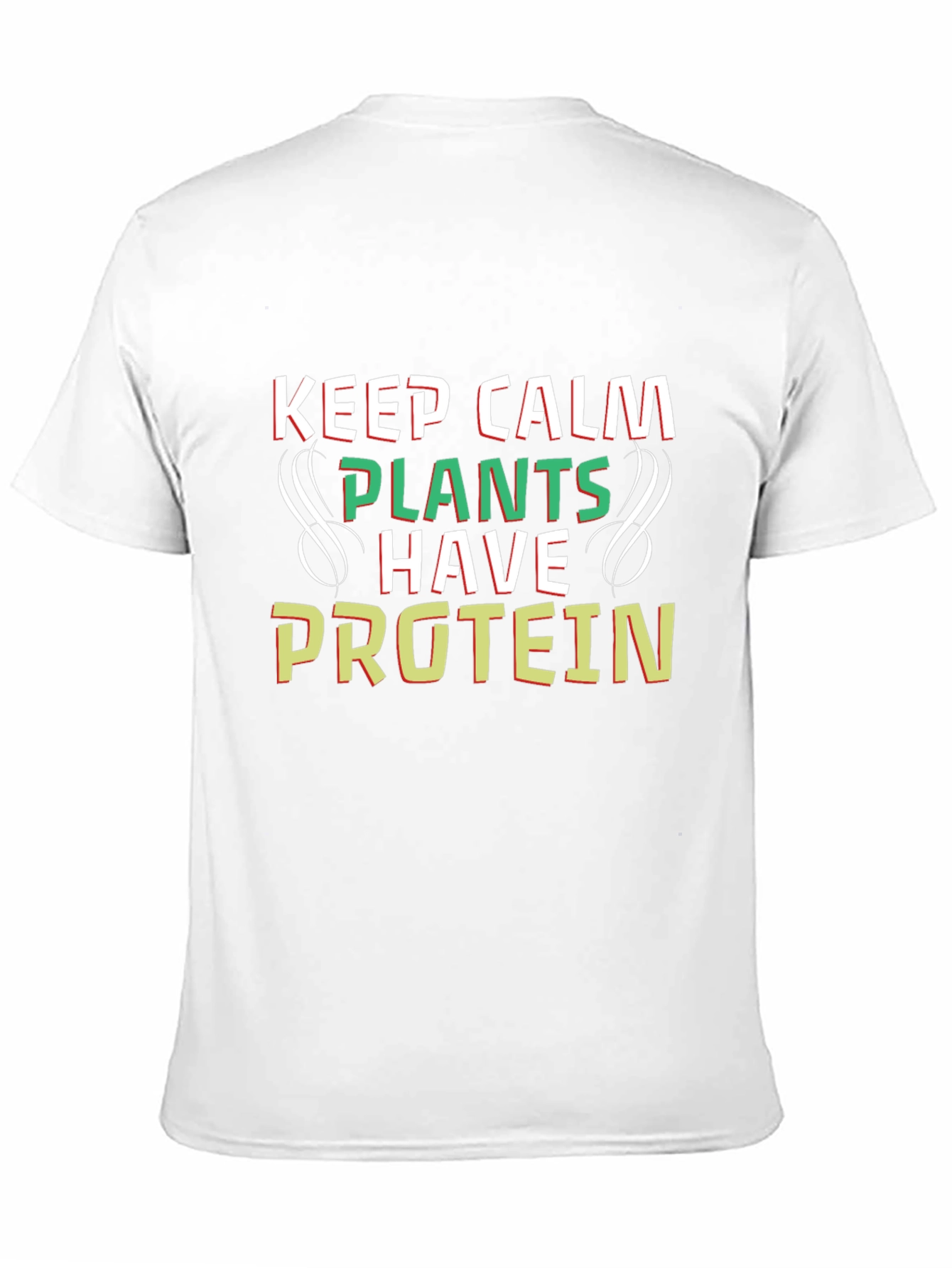 Keep Calm Plants Have Protein Black Tee