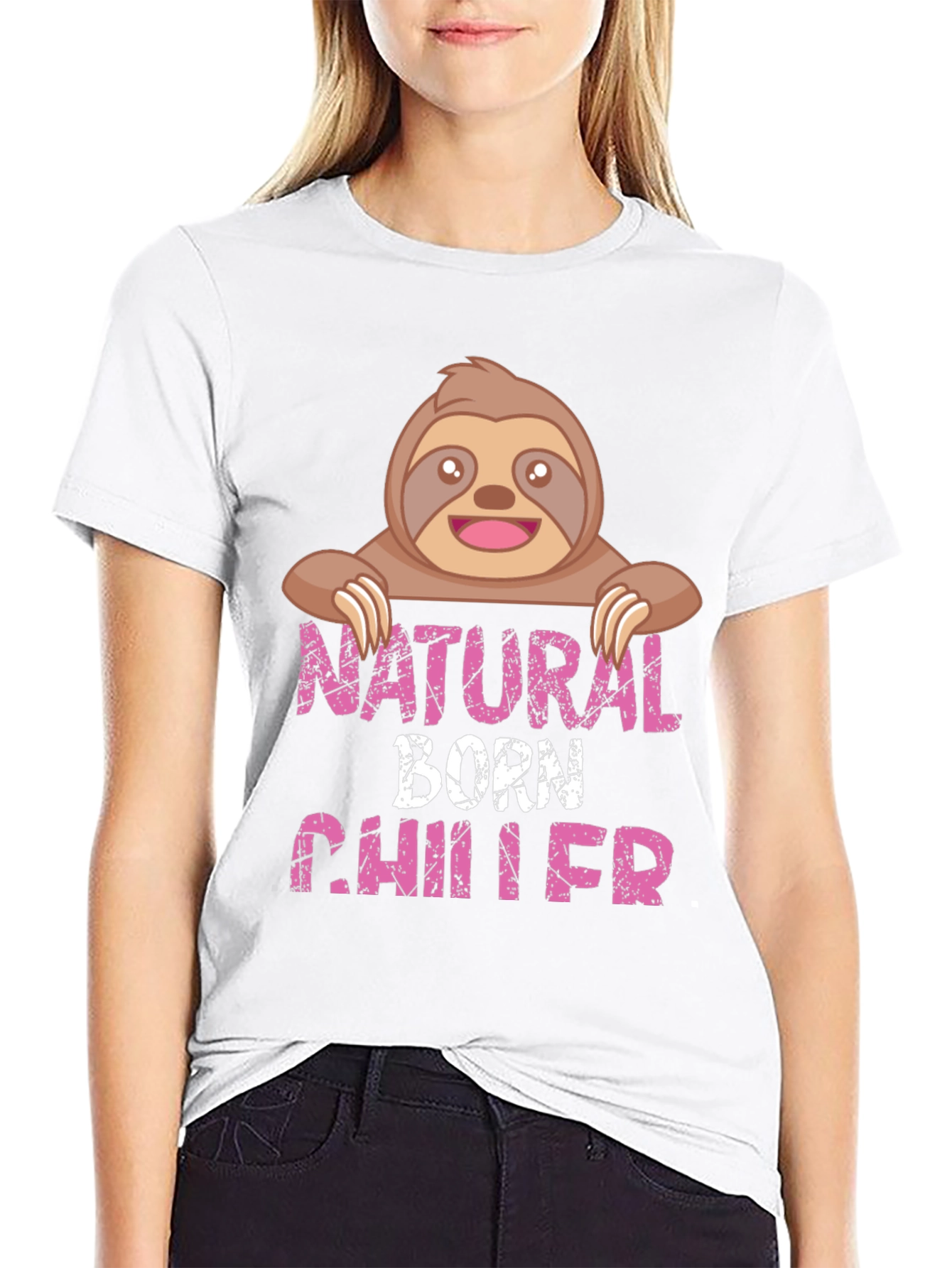 Natural Born Chiller Sloth Graphic Tee