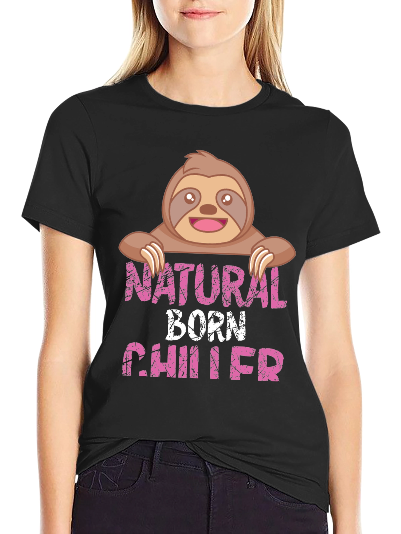 Natural Born Chiller Sloth Graphic Tee