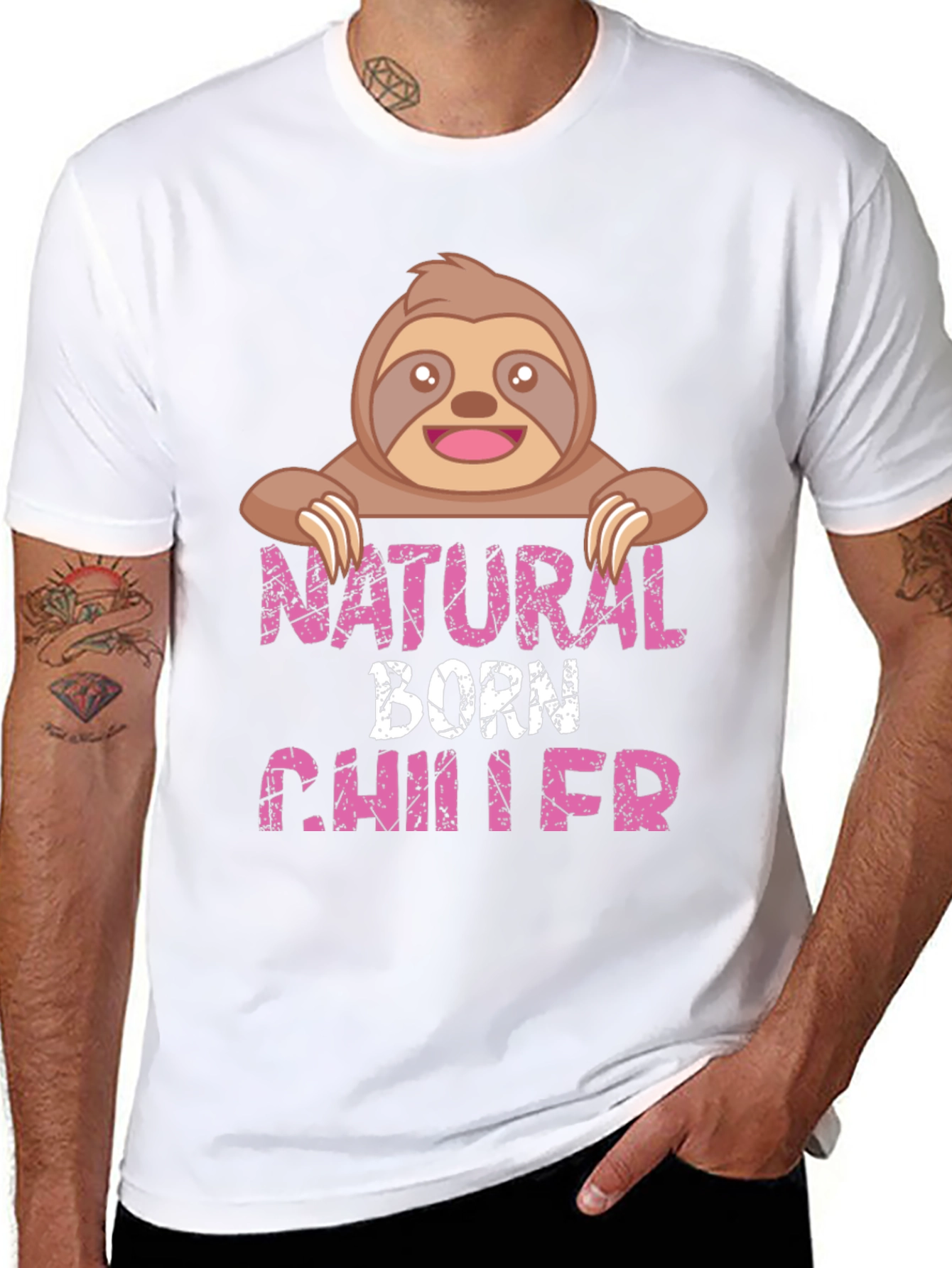 Natural Born Chiller Sloth Graphic Tee