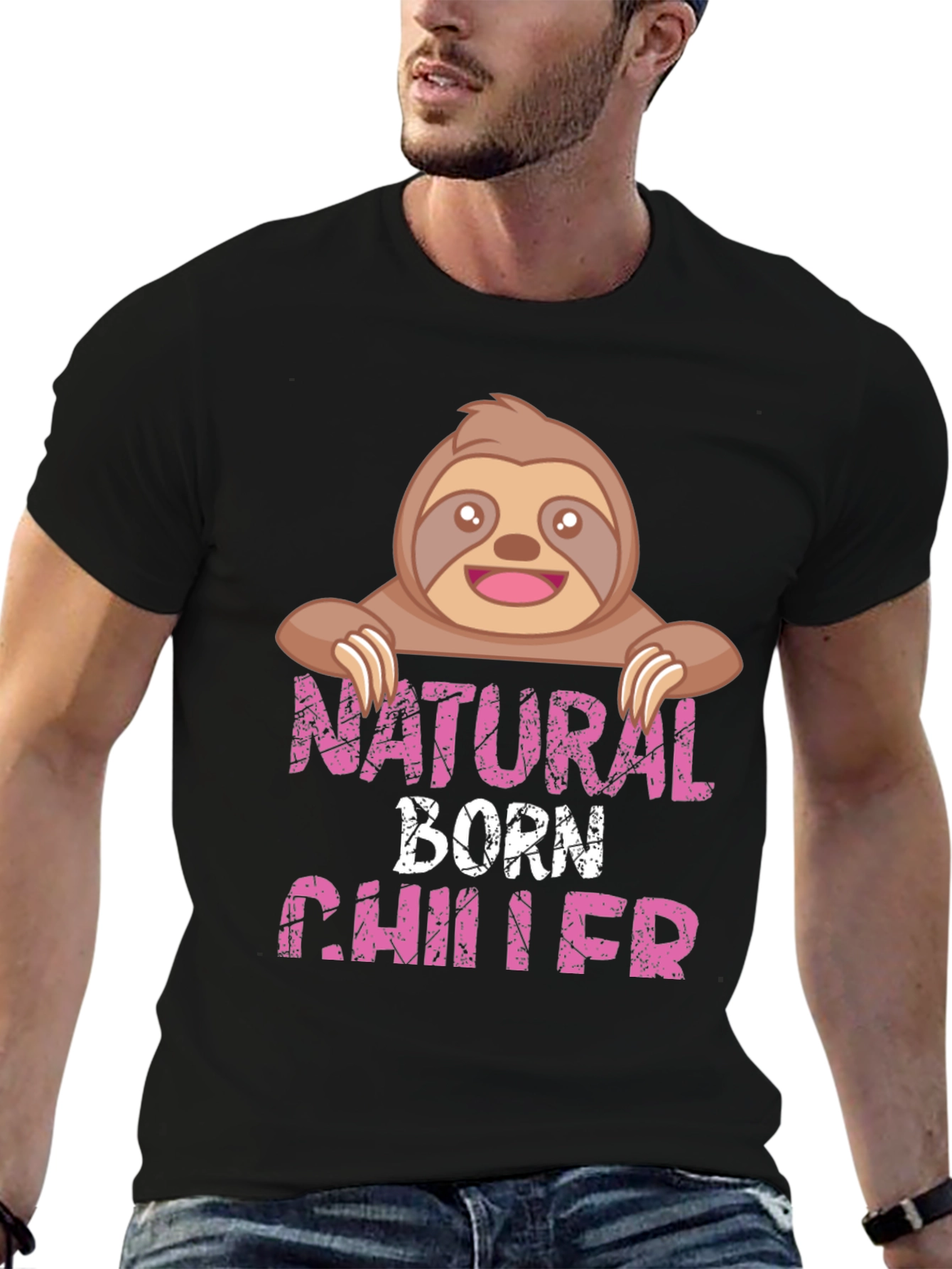 Natural Born Chiller Sloth Graphic Tee