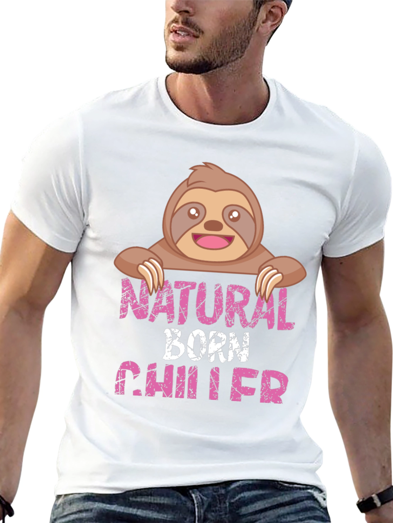 Natural Born Chiller Sloth Graphic Tee