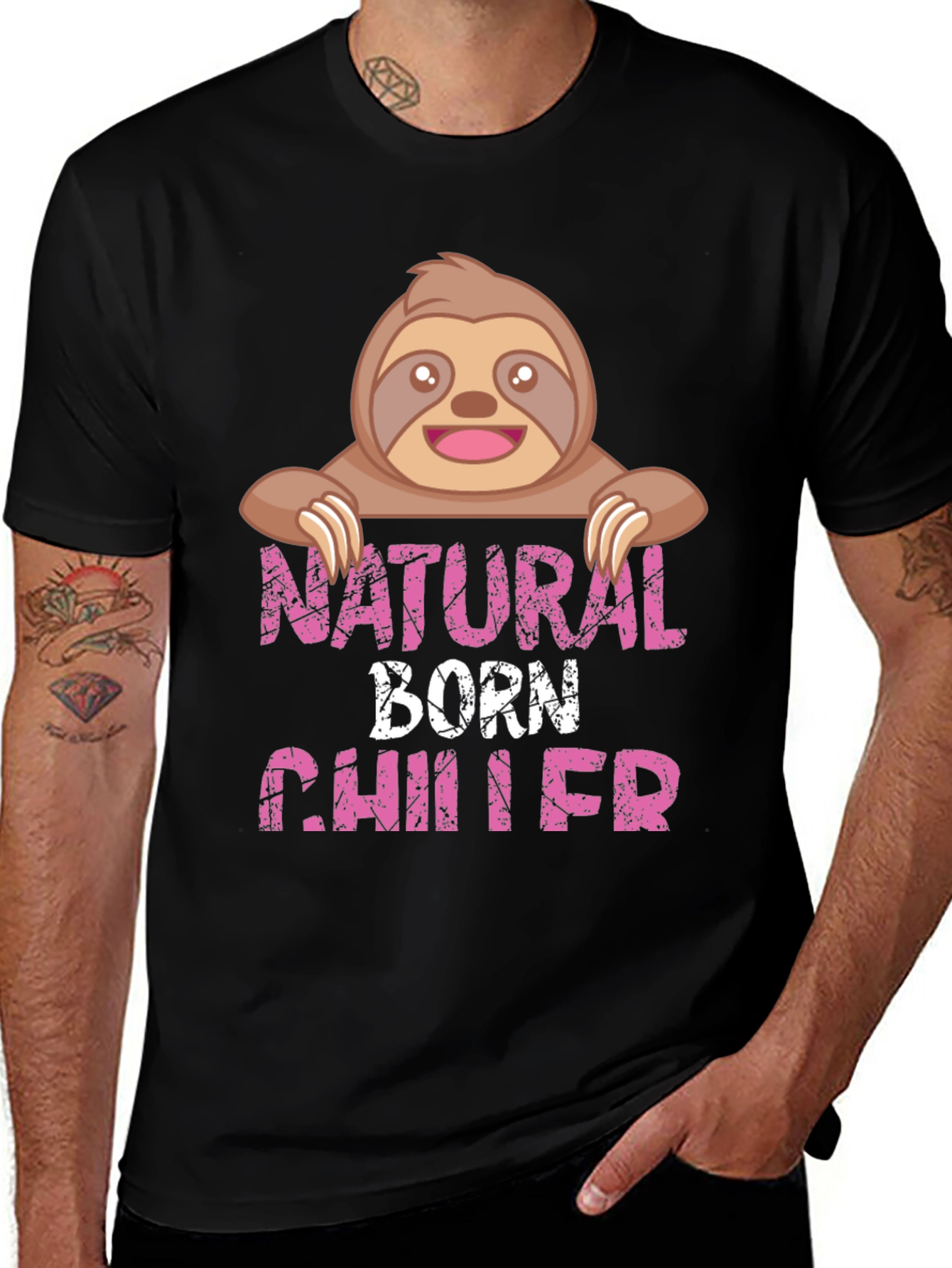 Natural Born Chiller Sloth Graphic Tee