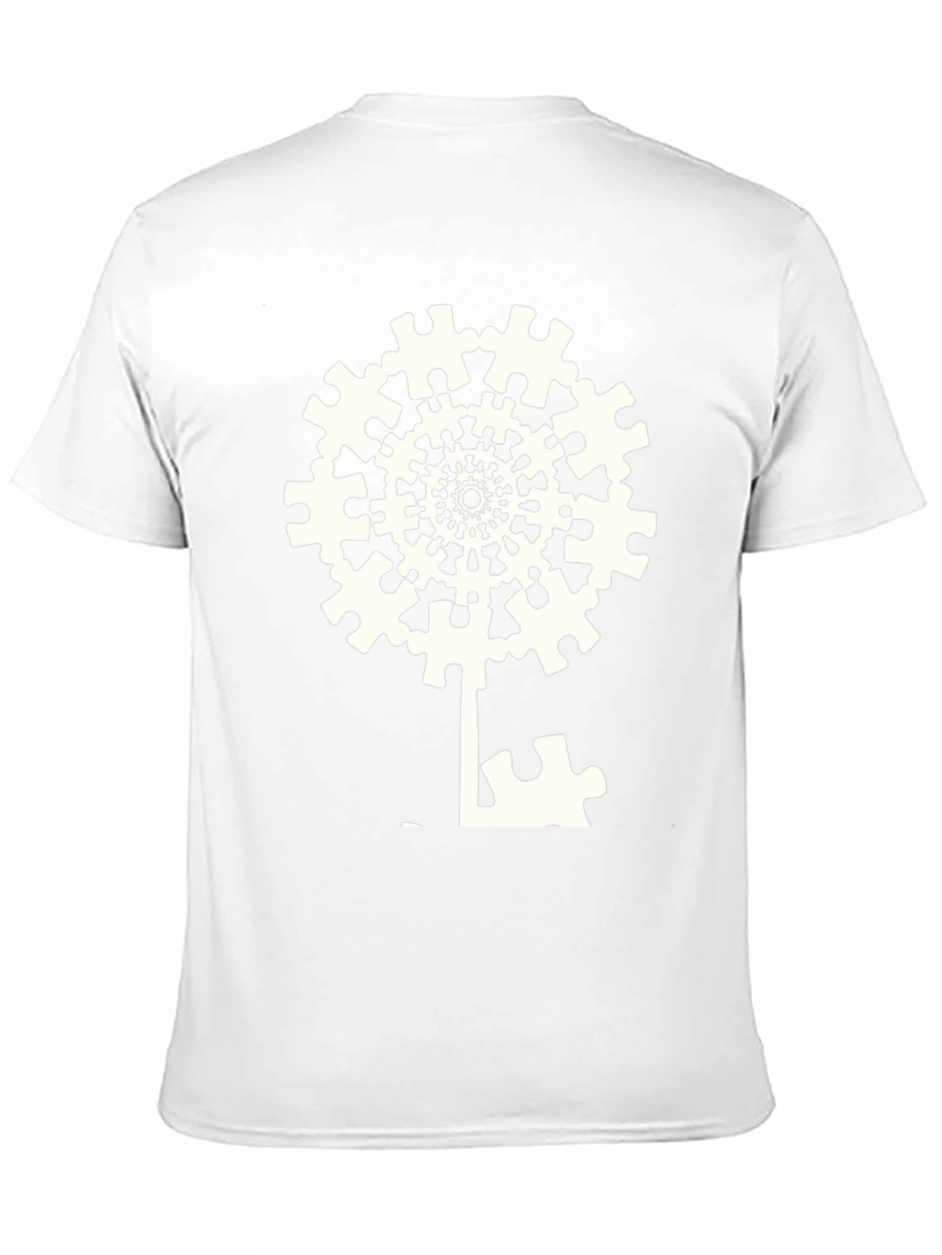 Puzzle Piece Tree T-Shirt - Abstract Key Design