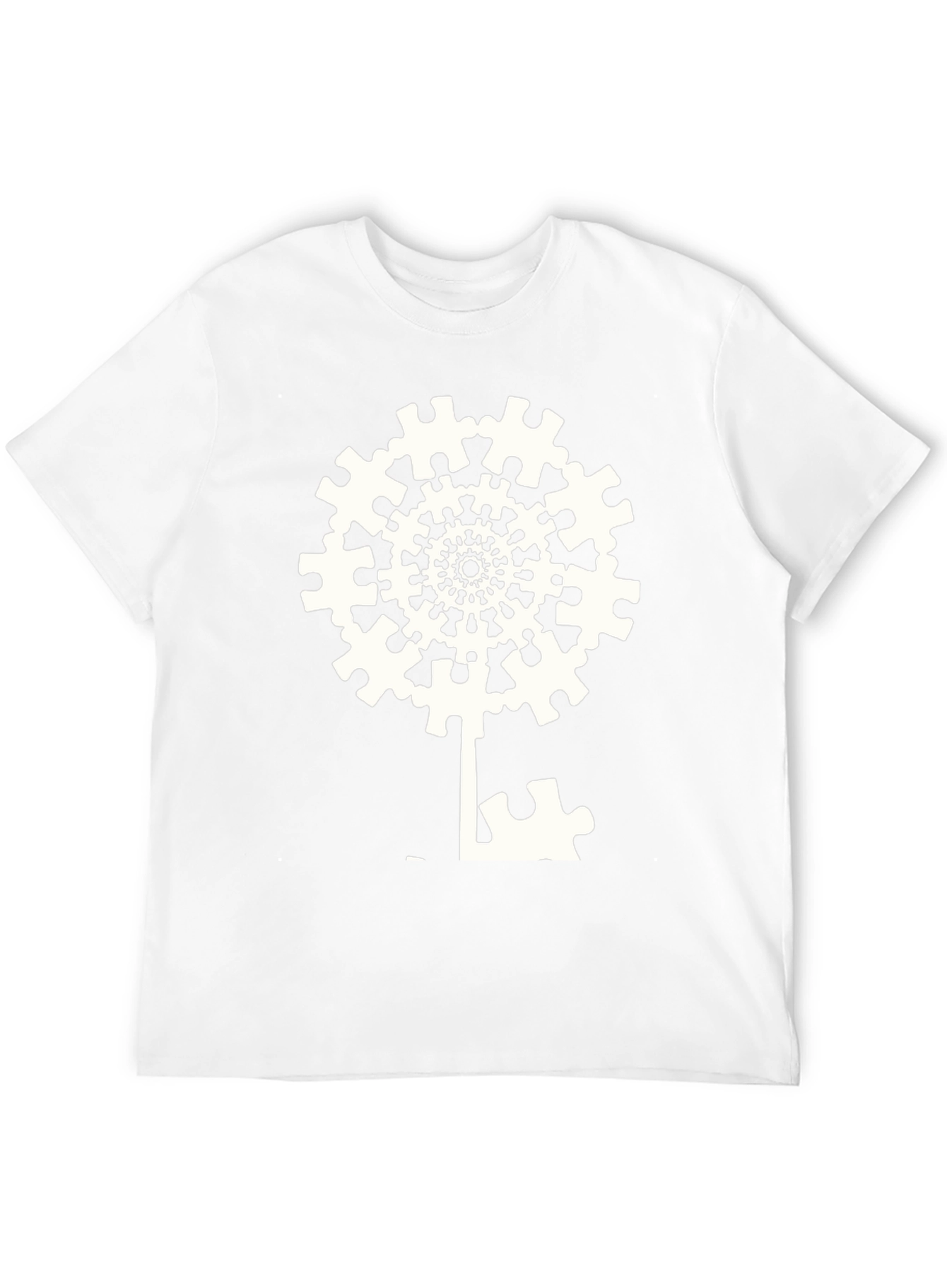Puzzle Piece Tree T-Shirt - Abstract Key Design