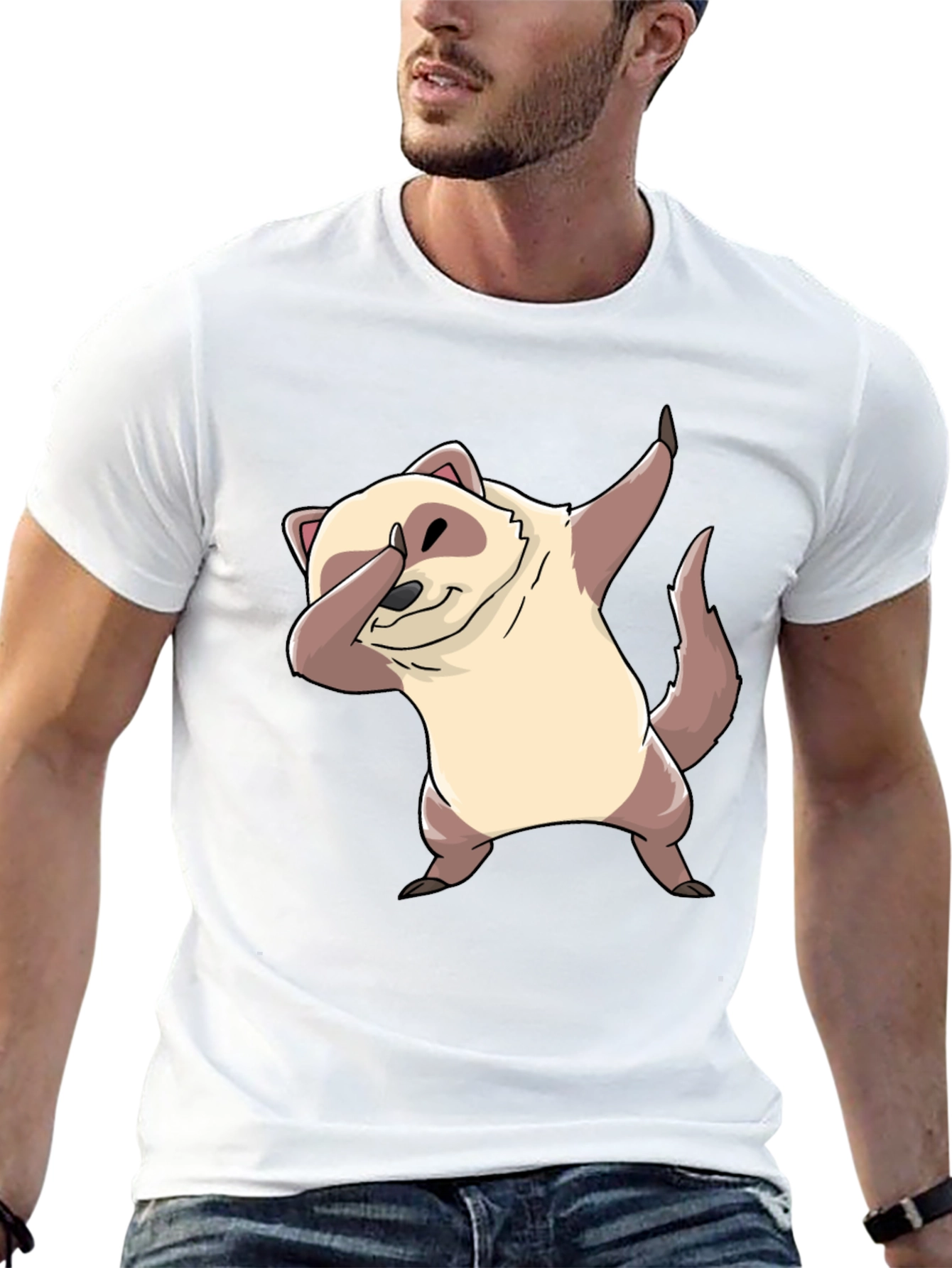 Dabbing Ferret T-Shirt - Funny Animal Tee