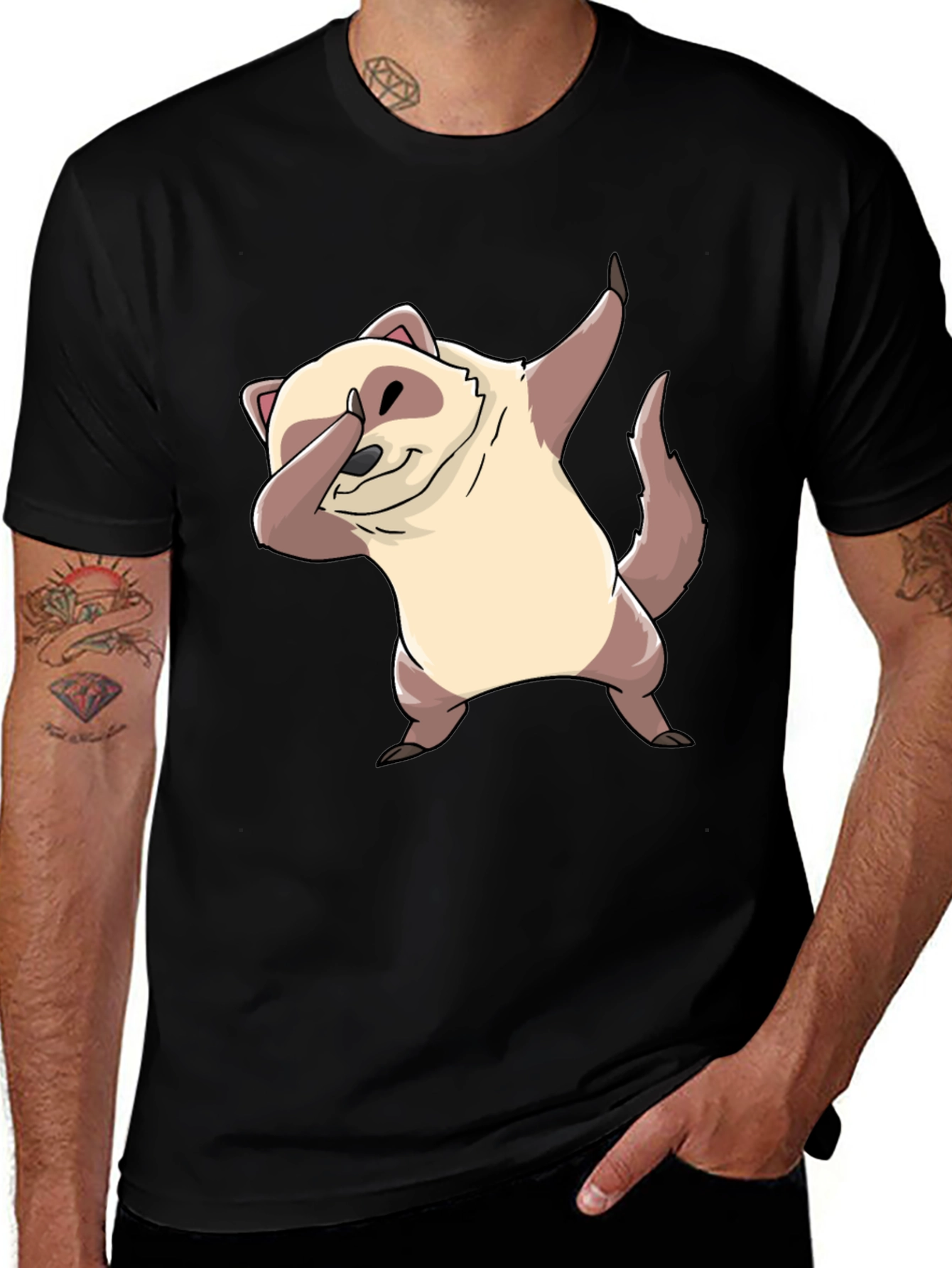 Dabbing Ferret T-Shirt - Funny Animal Tee
