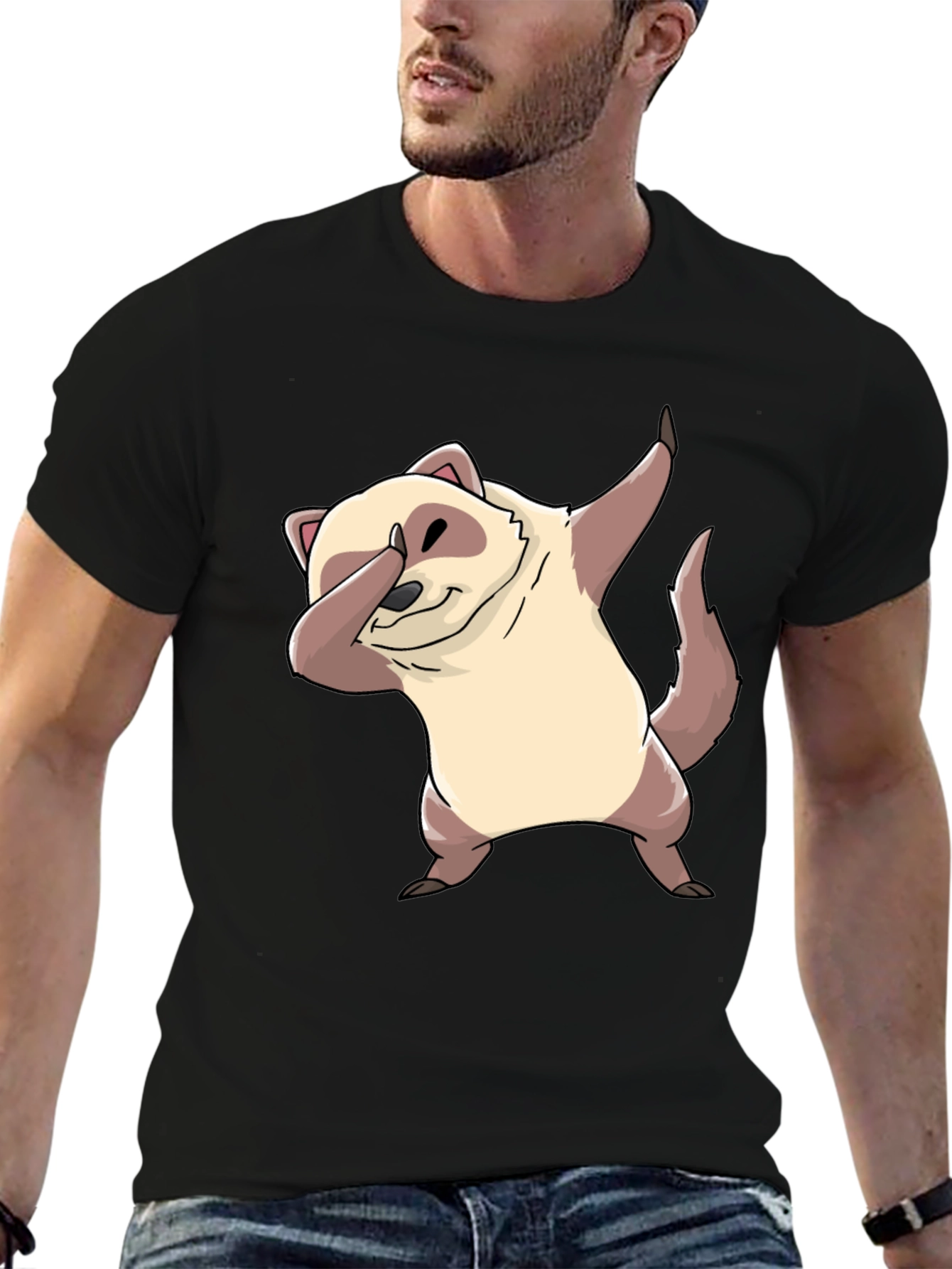 Dabbing Ferret T-Shirt - Funny Animal Tee