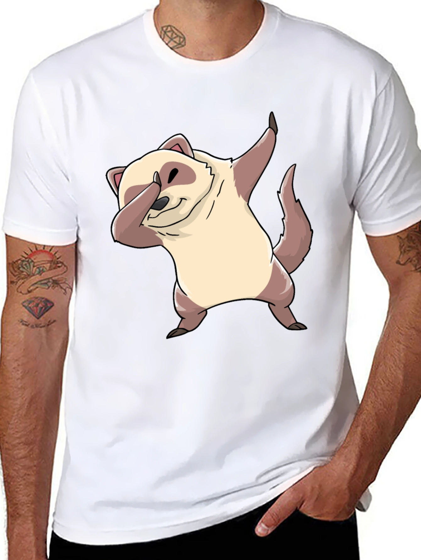 Dabbing Ferret T-Shirt - Funny Animal Tee