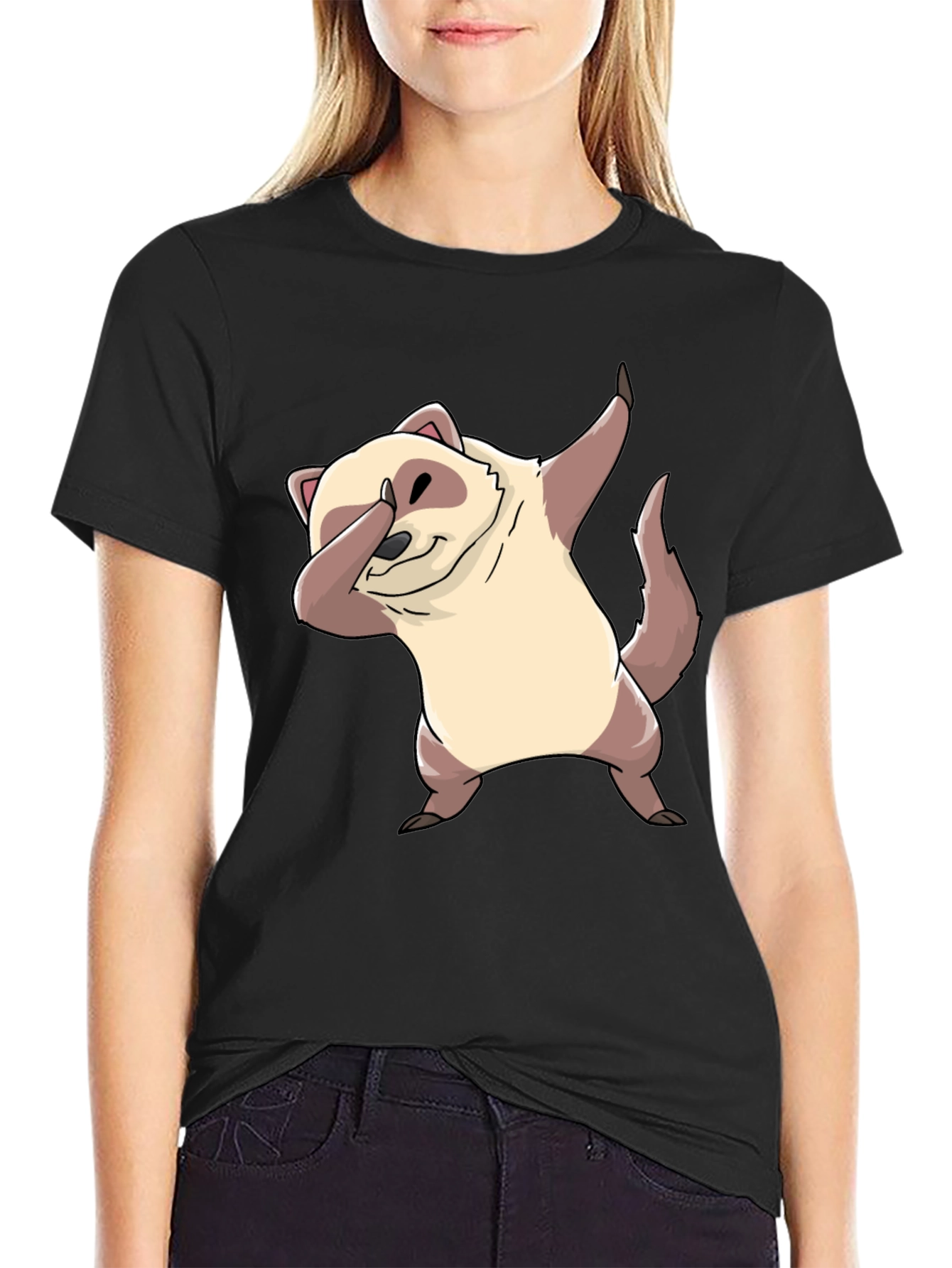 Dabbing Ferret T-Shirt - Funny Animal Tee
