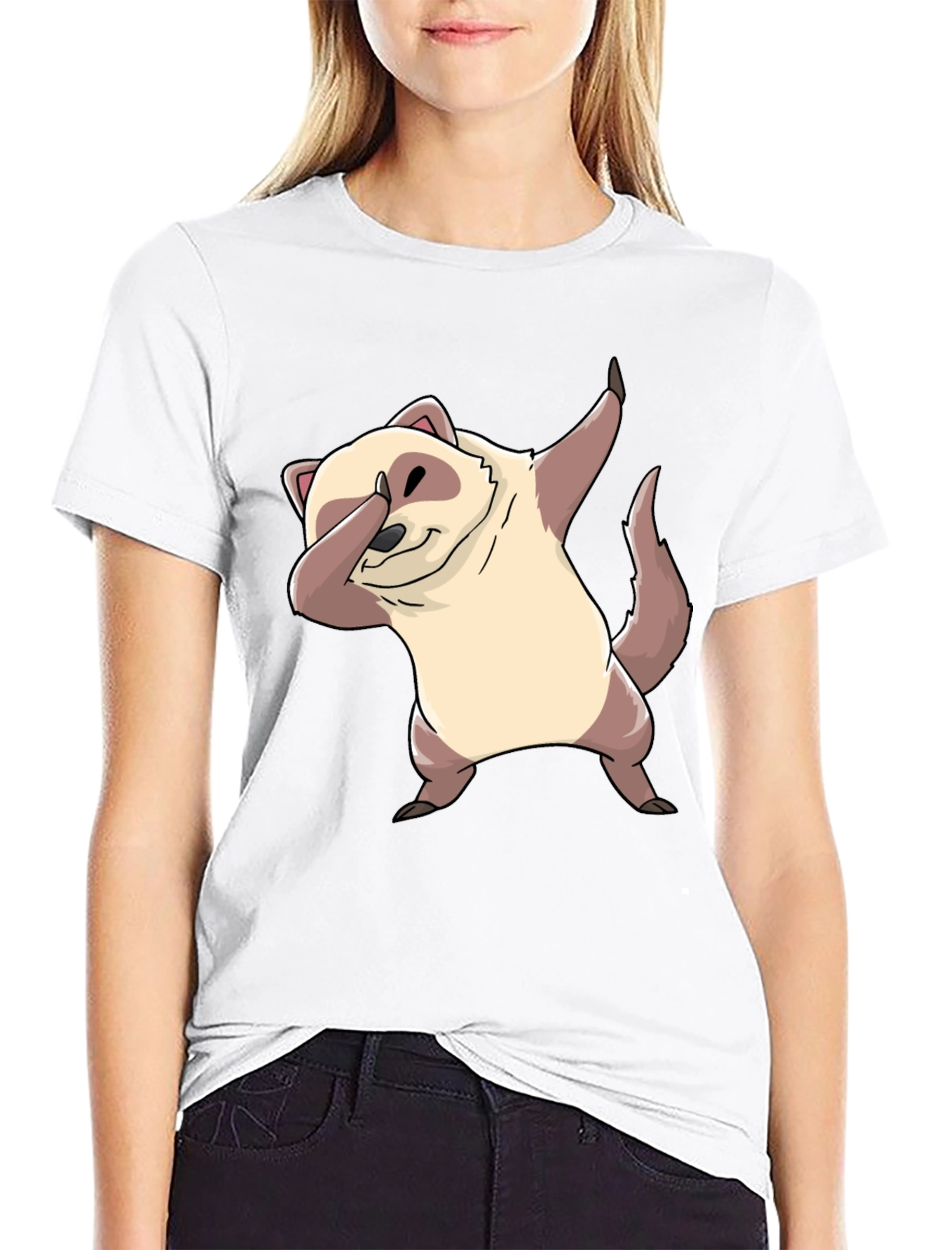 Dabbing Ferret T-Shirt - Funny Animal Tee