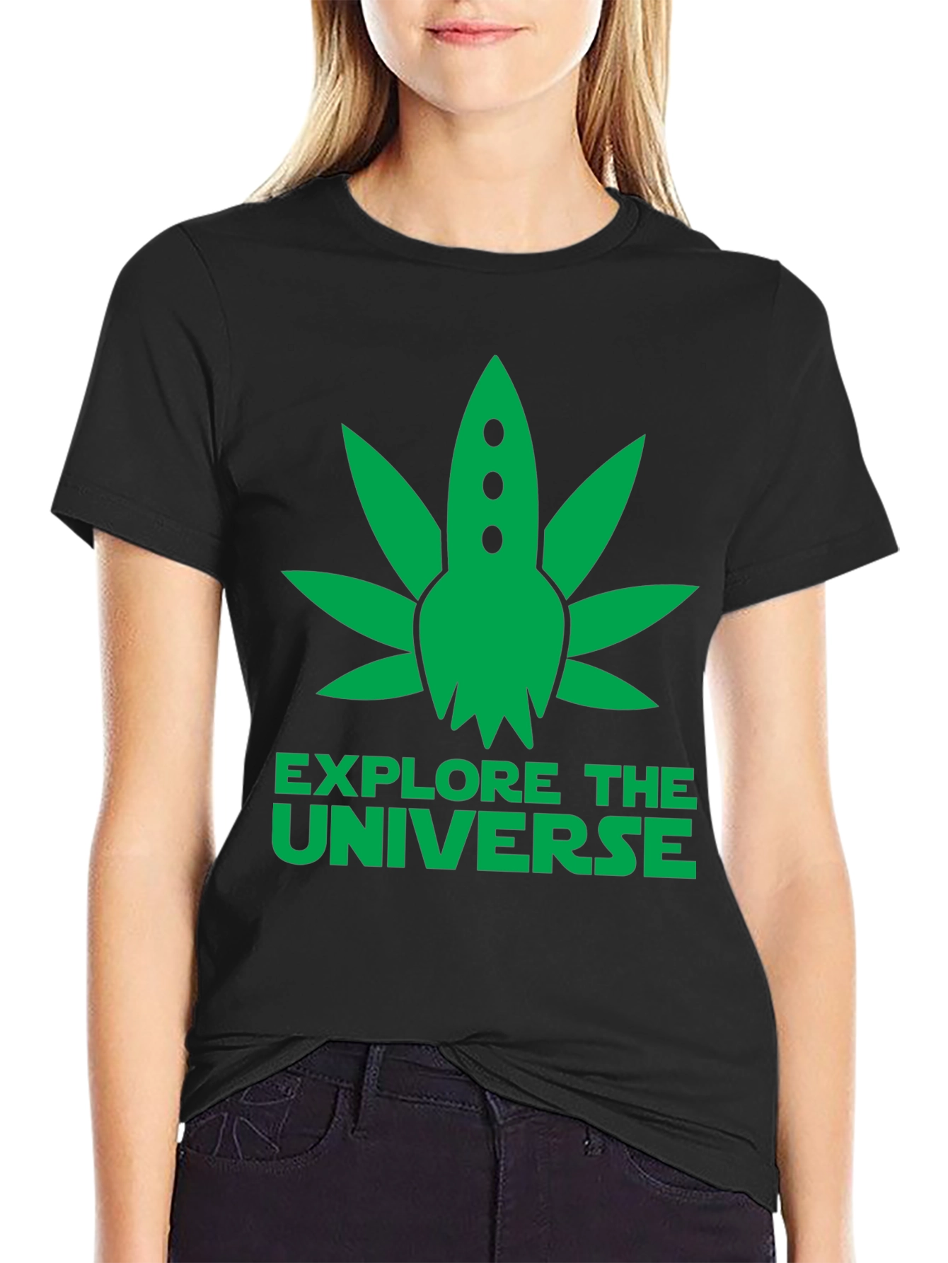 Explore the Universe Graphic T-Shirt - Black