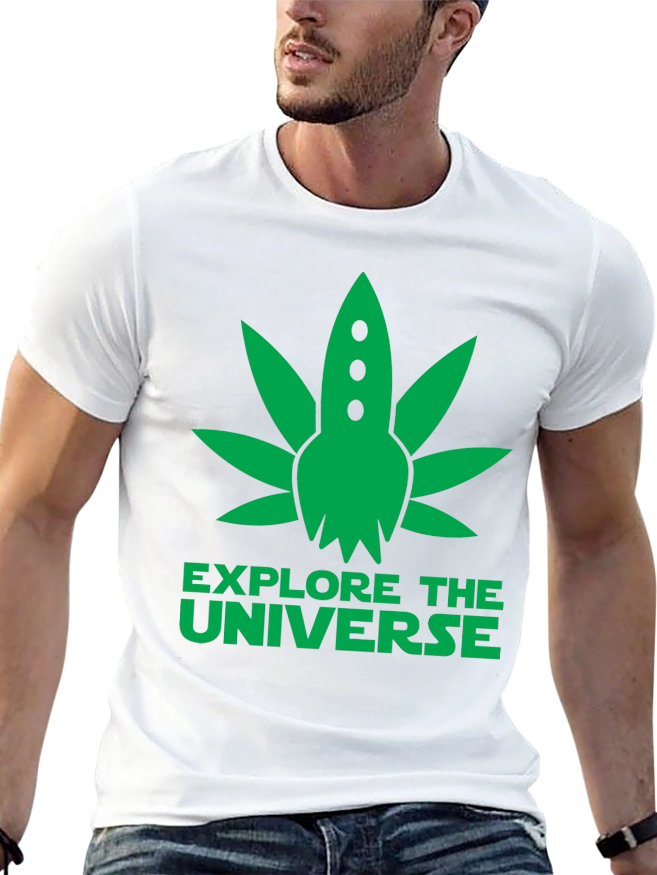 Explore the Universe Graphic T-Shirt - Black