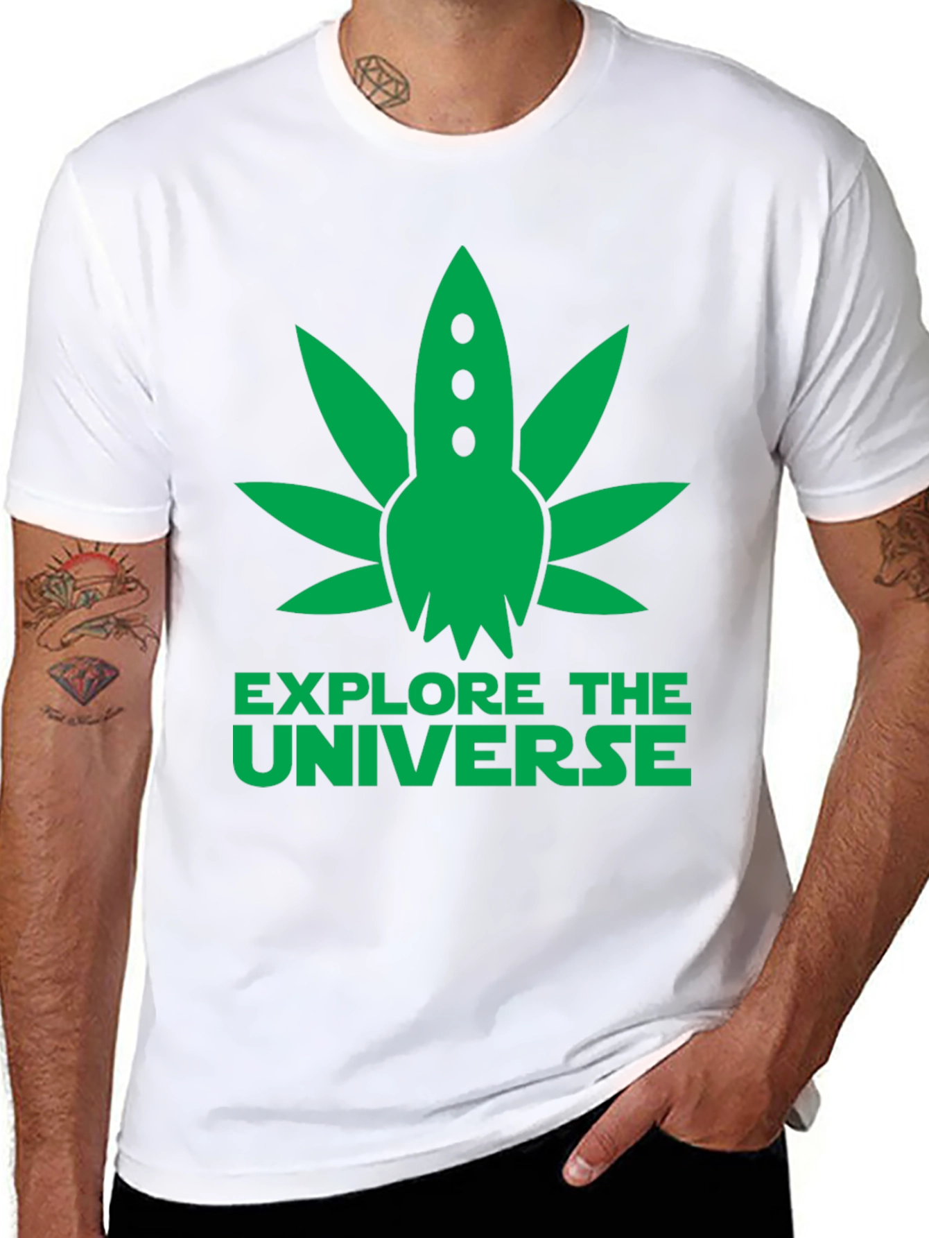Explore the Universe Graphic T-Shirt - Black