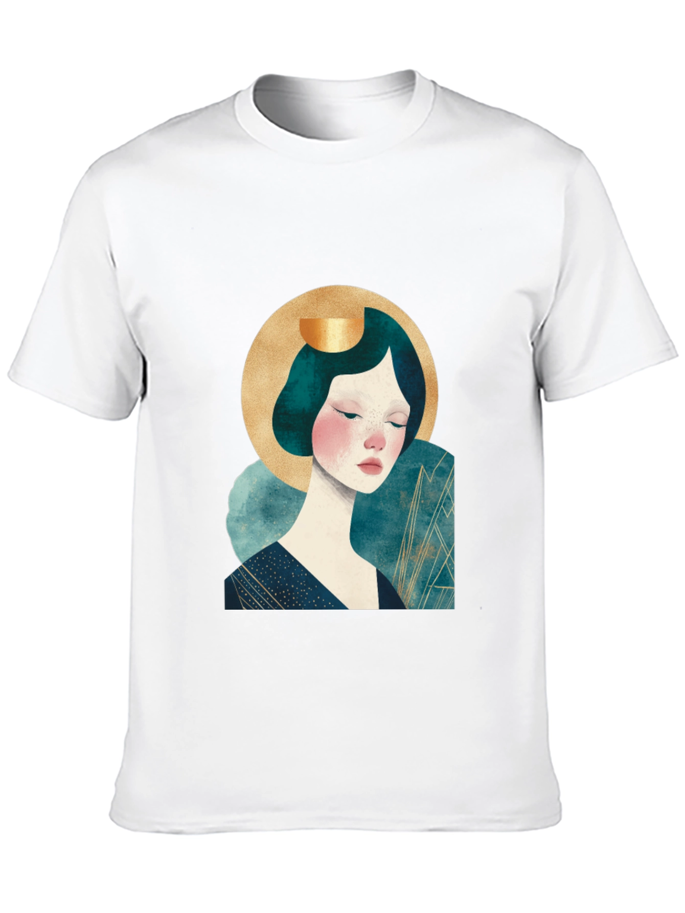 Artistic Woman Graphic Black Tee
