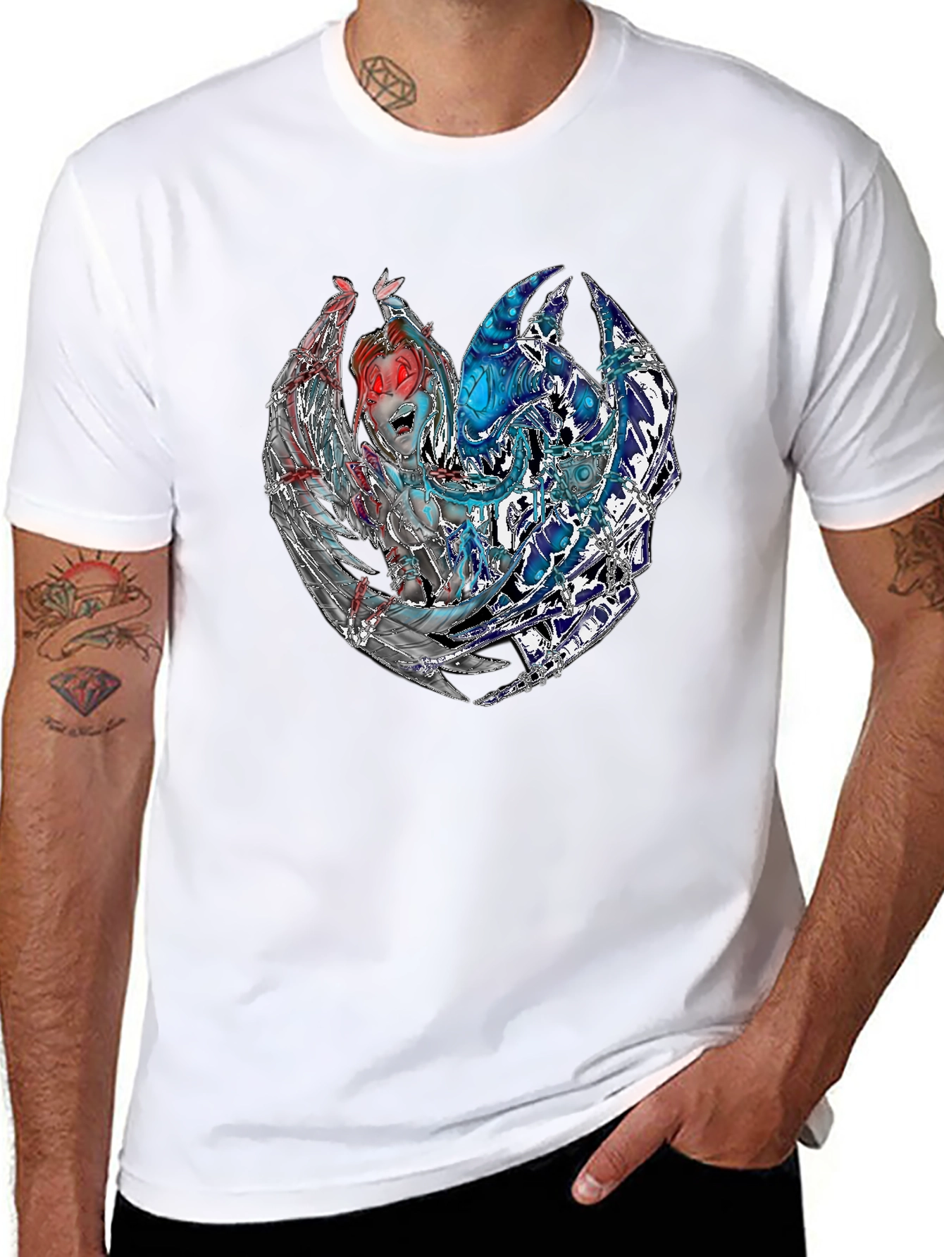 Fantasy Graphic Print Black T-Shirt