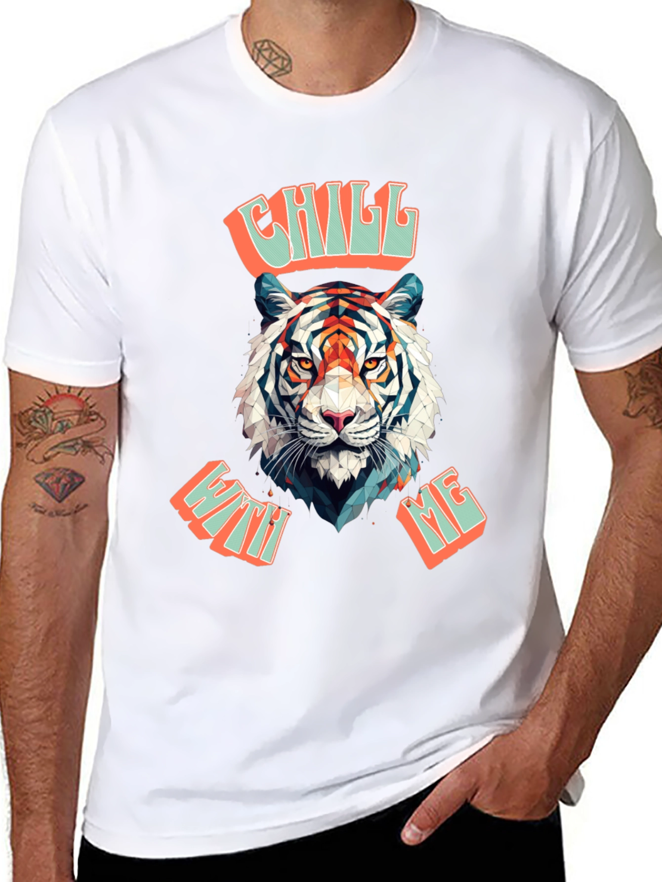 Chill With Me Tiger Graphic Tee
