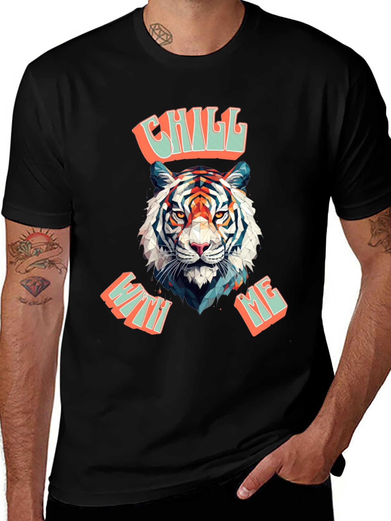 Chill With Me Tiger Graphic Tee