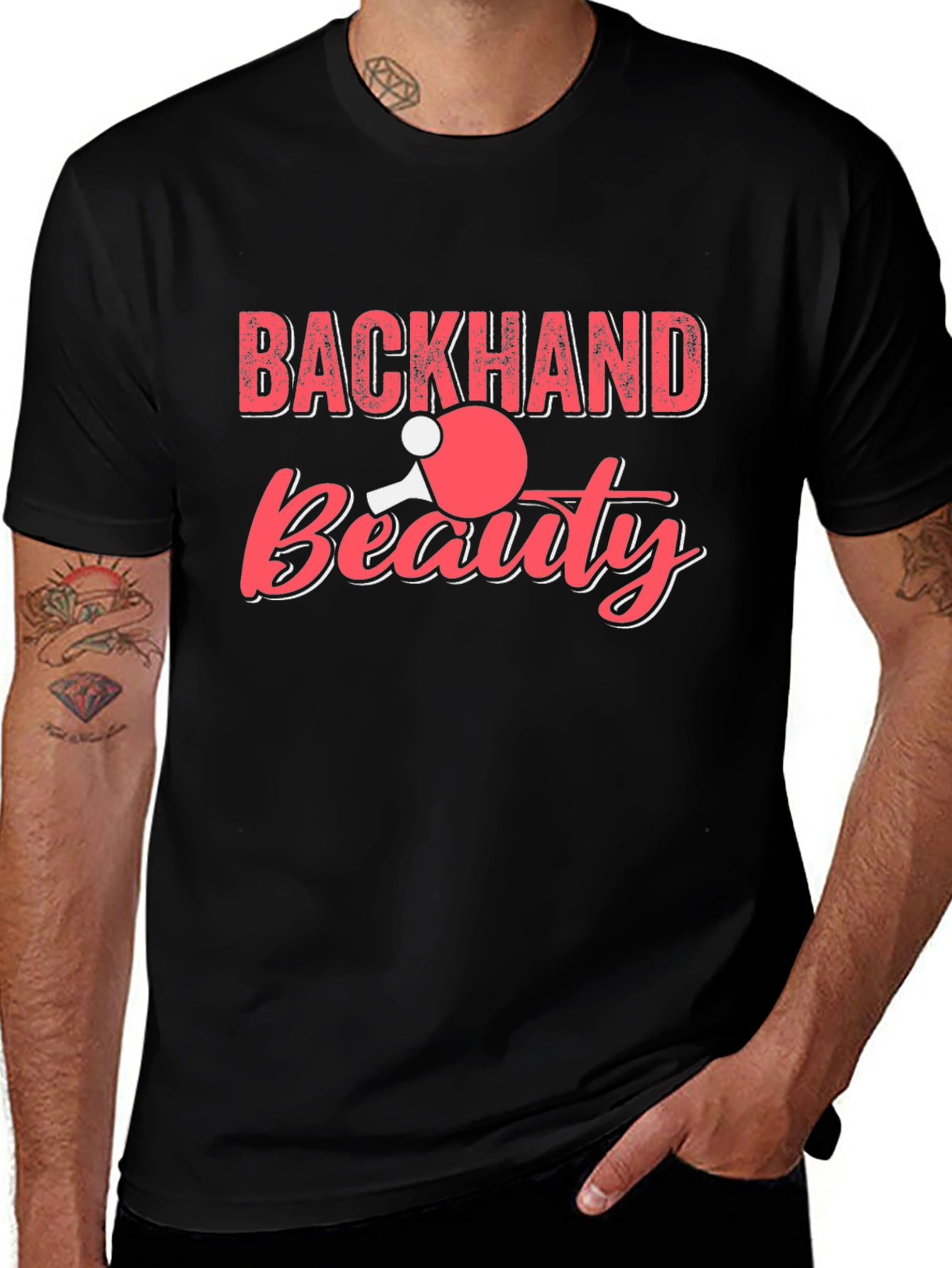 Backhand Beauty Table Tennis Graphic Tee