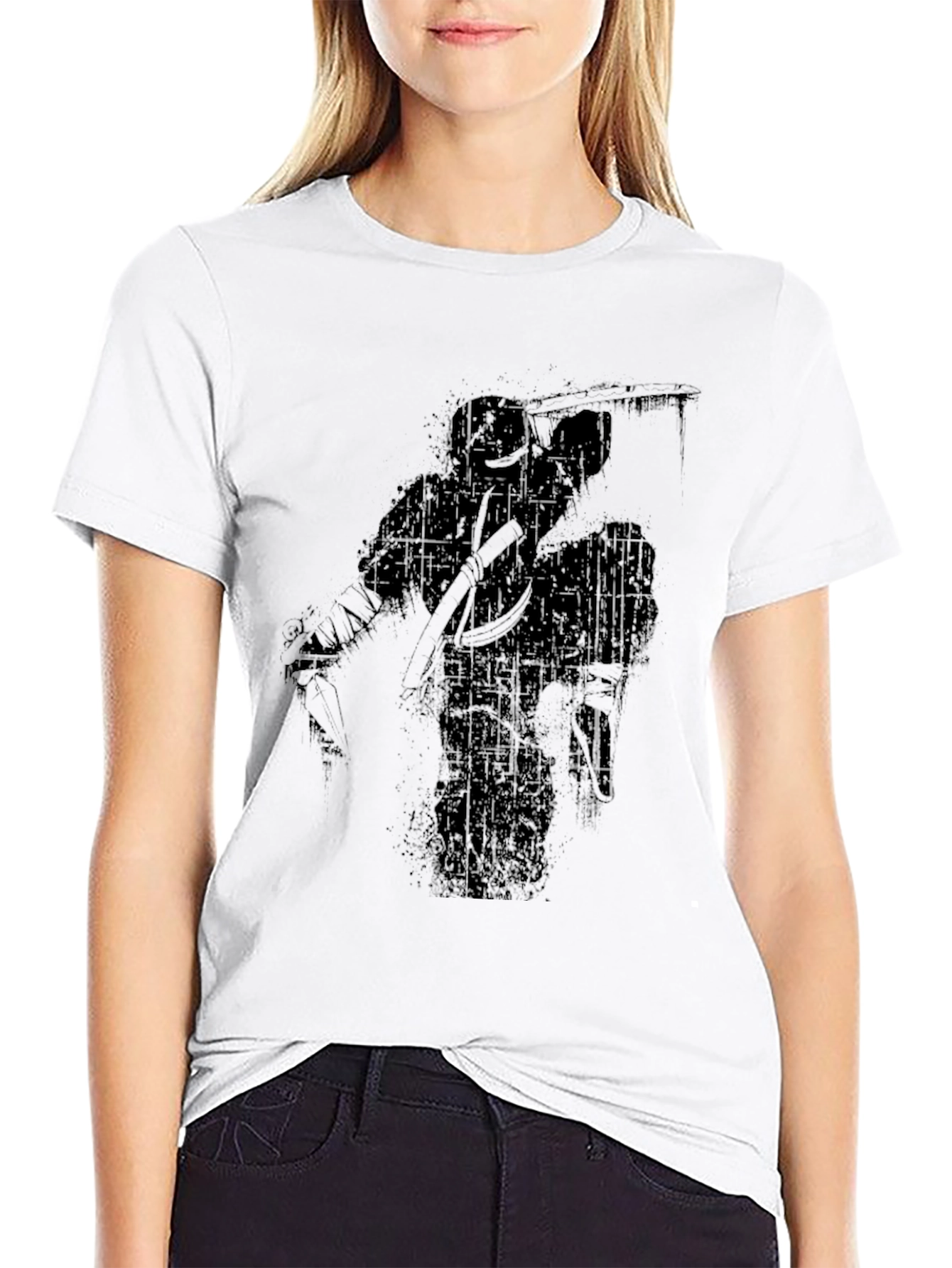 Black Ninja Warrior Graphic T-Shirt
