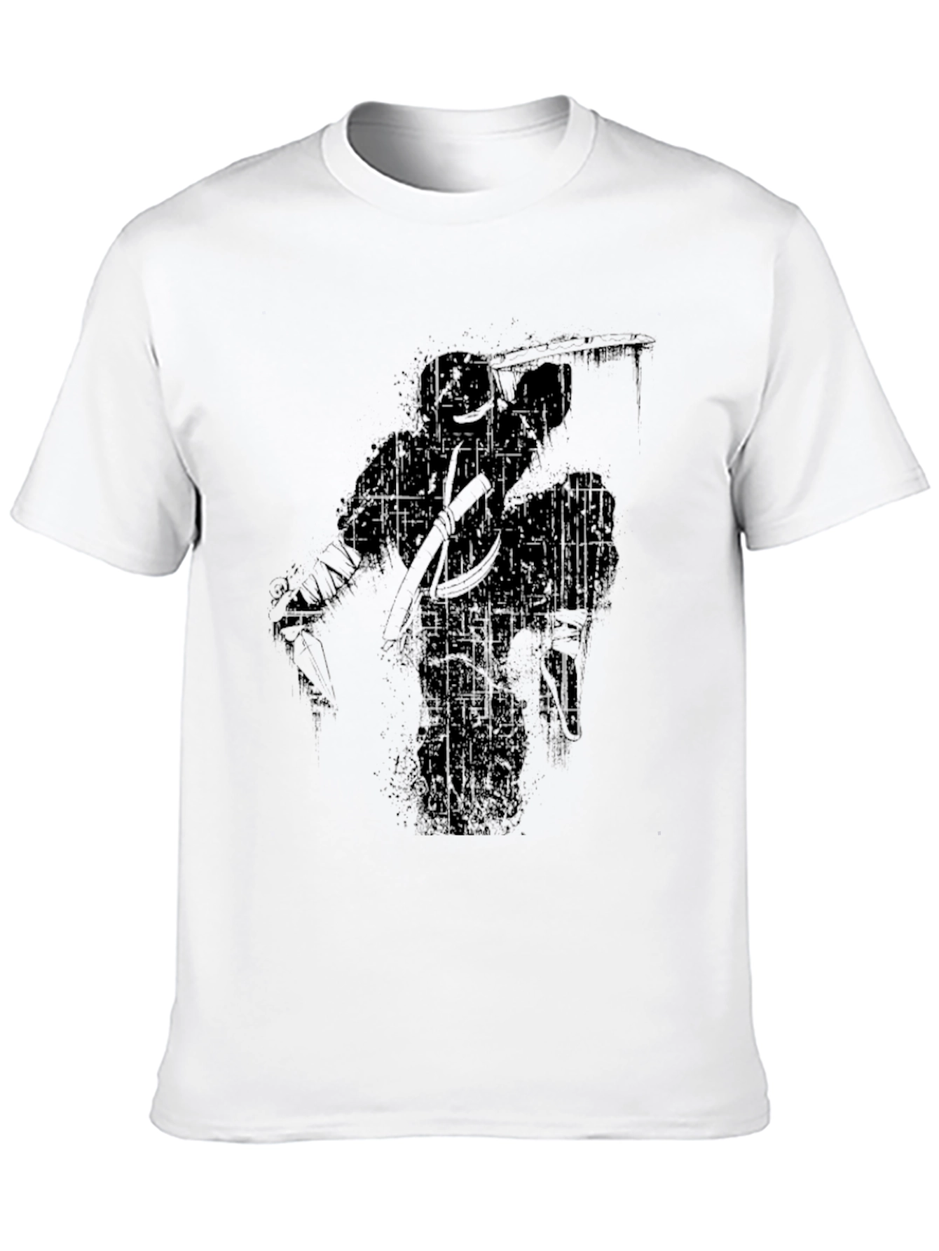 Black Ninja Warrior Graphic T-Shirt