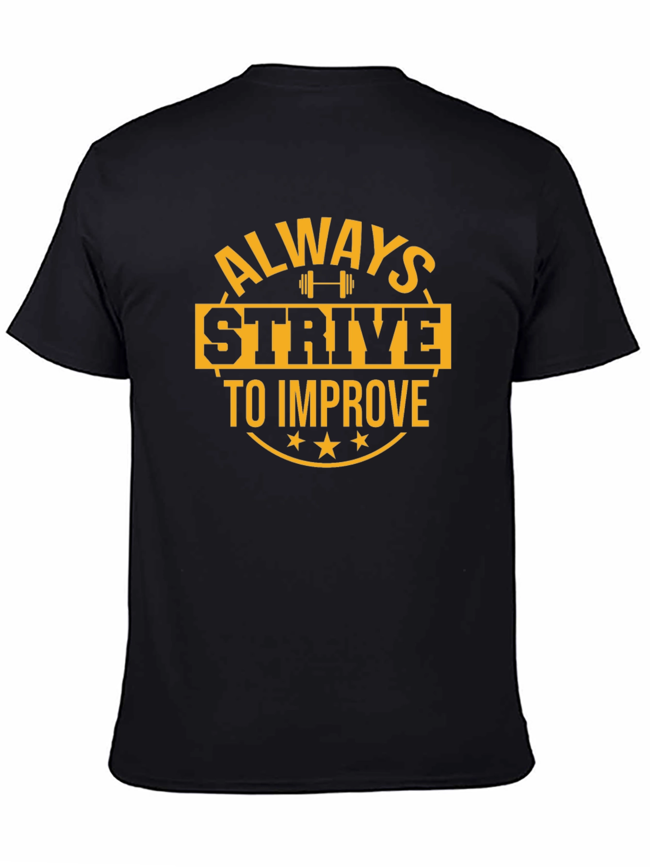 Always Strive to Improve Black Graphic Tee