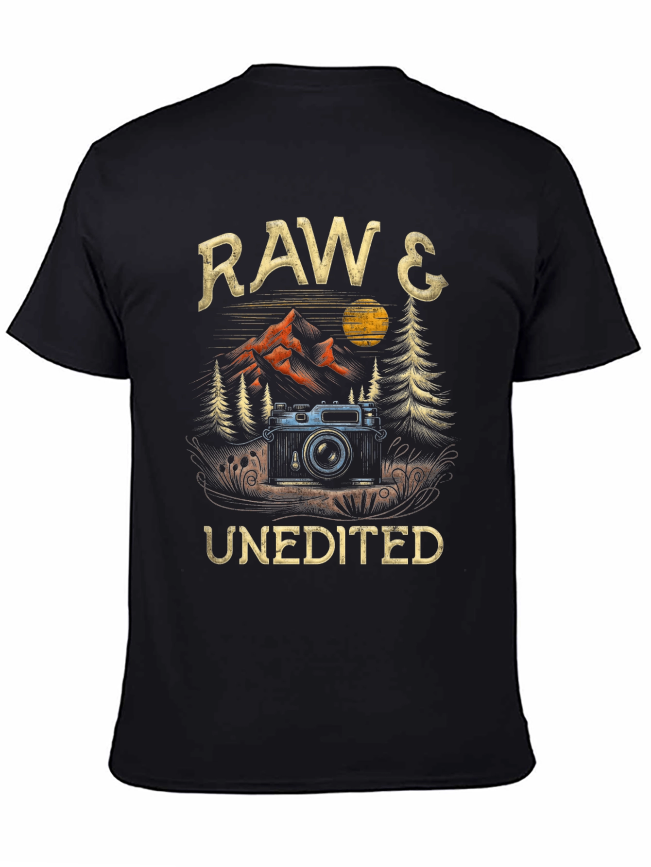 Raw & Unedited Camera Graphic T-Shirt