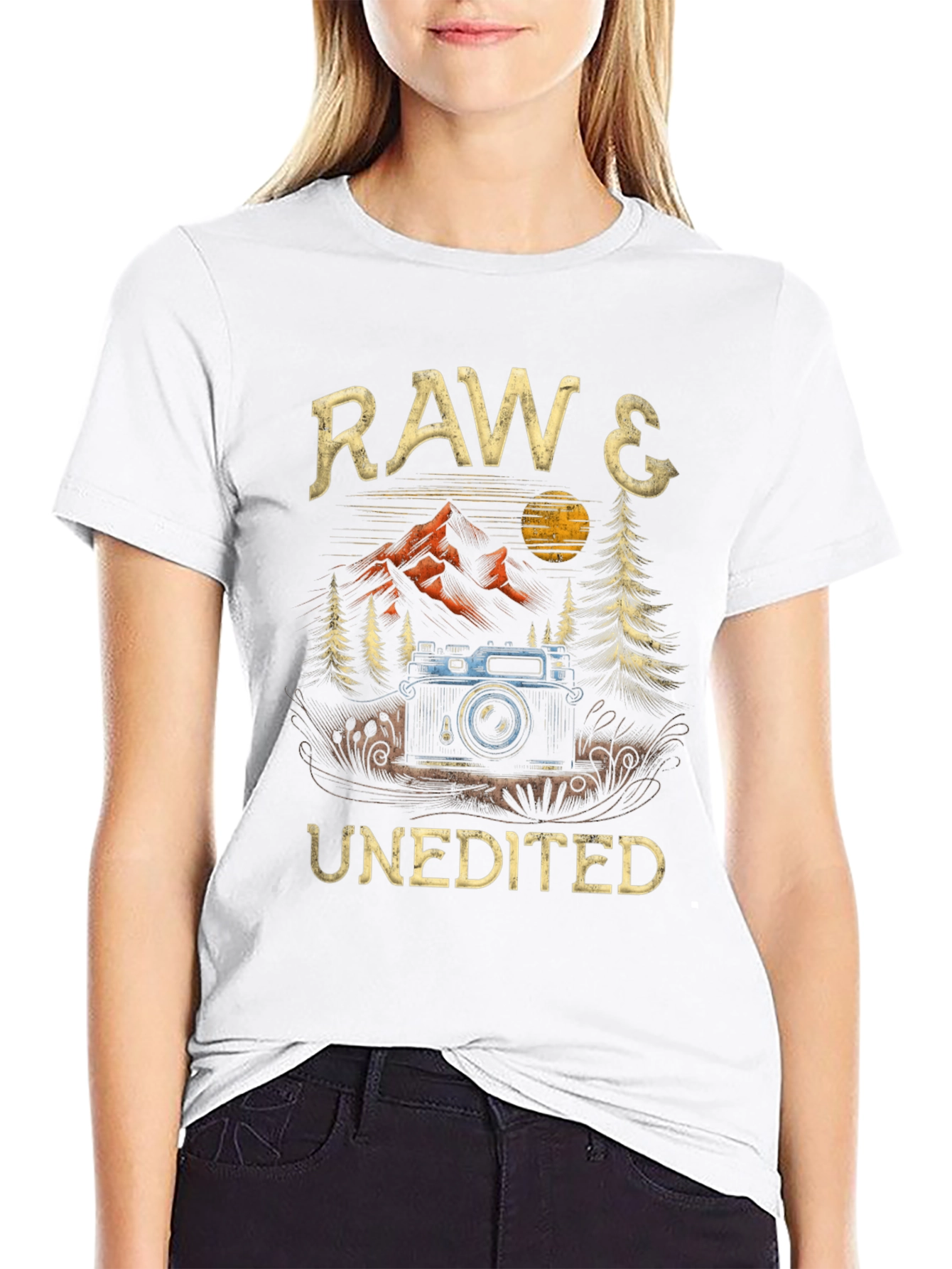 Raw & Unedited Camera Graphic T-Shirt