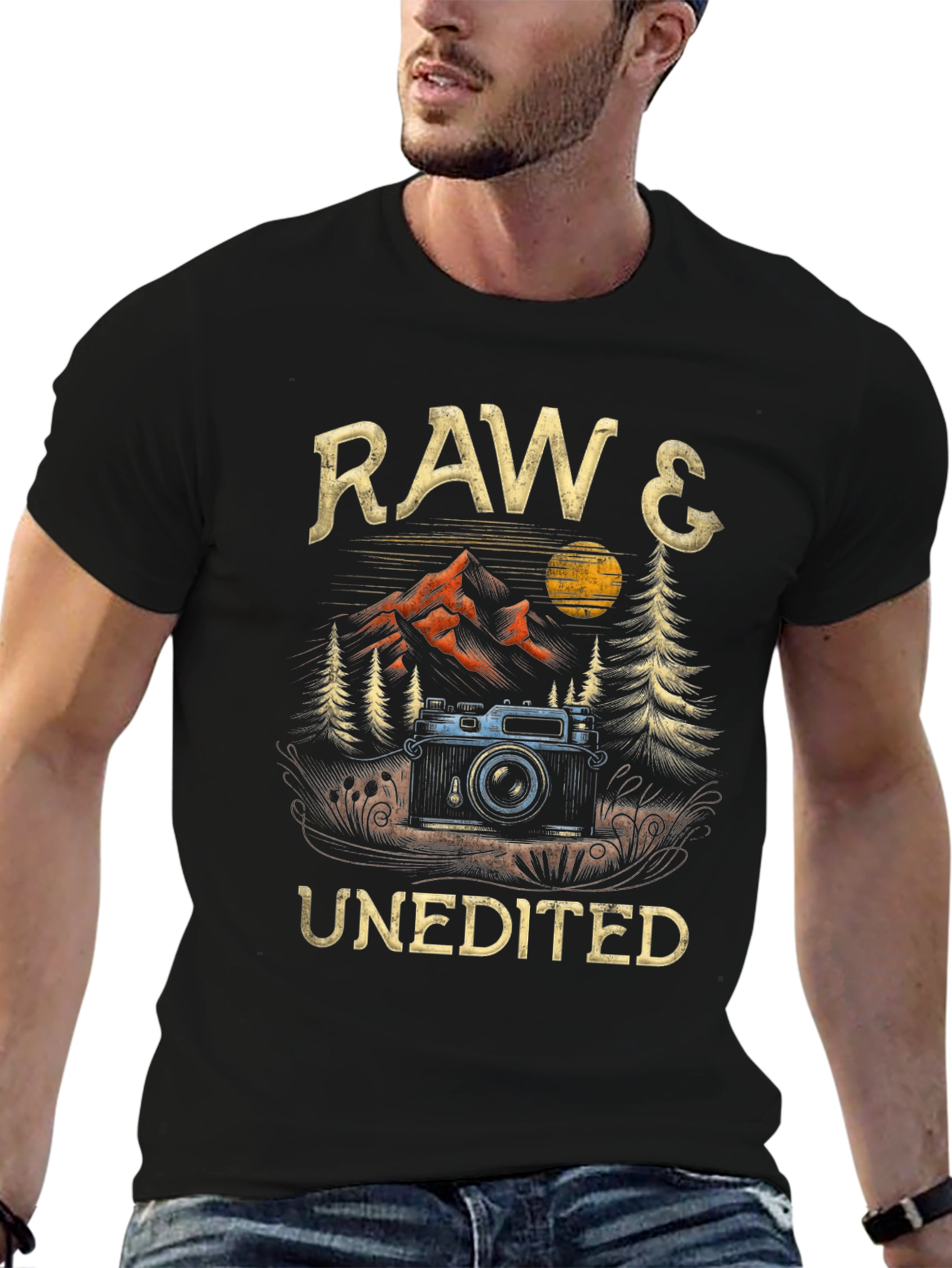 Raw & Unedited Camera Graphic T-Shirt