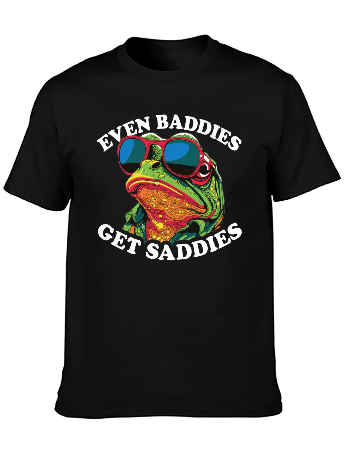 Even Baddies Get Saddies Frog Graphic Tee