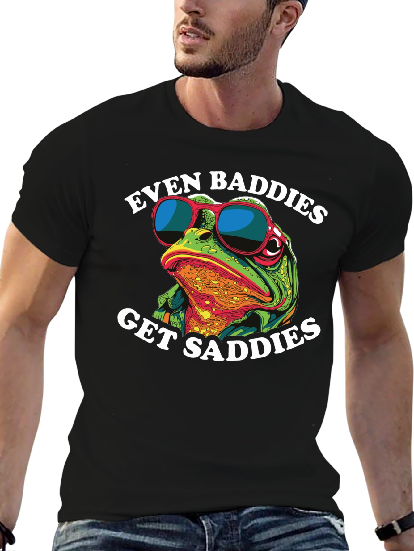 Even Baddies Get Saddies Frog Graphic Tee