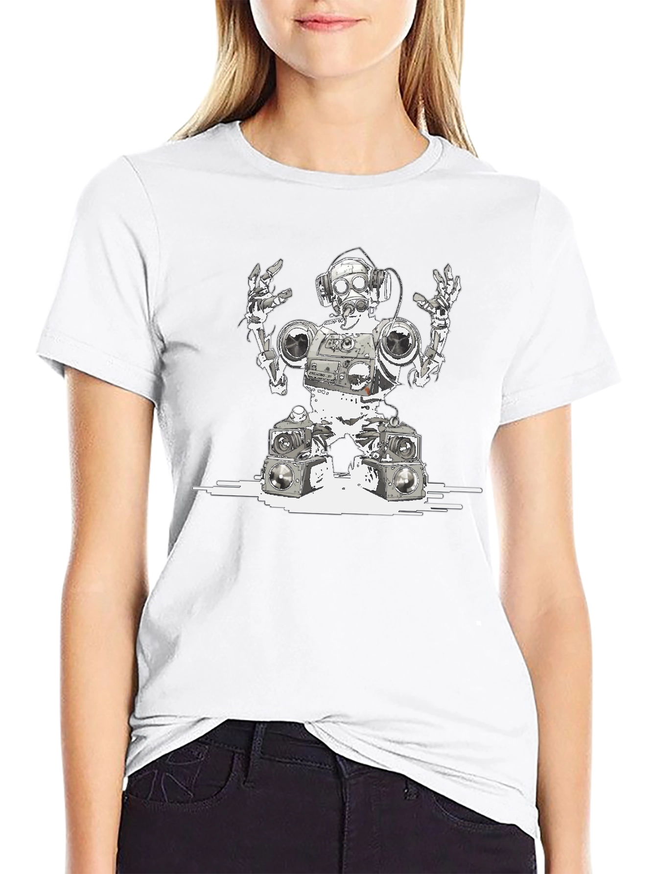 Robot DJ Graphic T-Shirt - Unique Streetwear Style