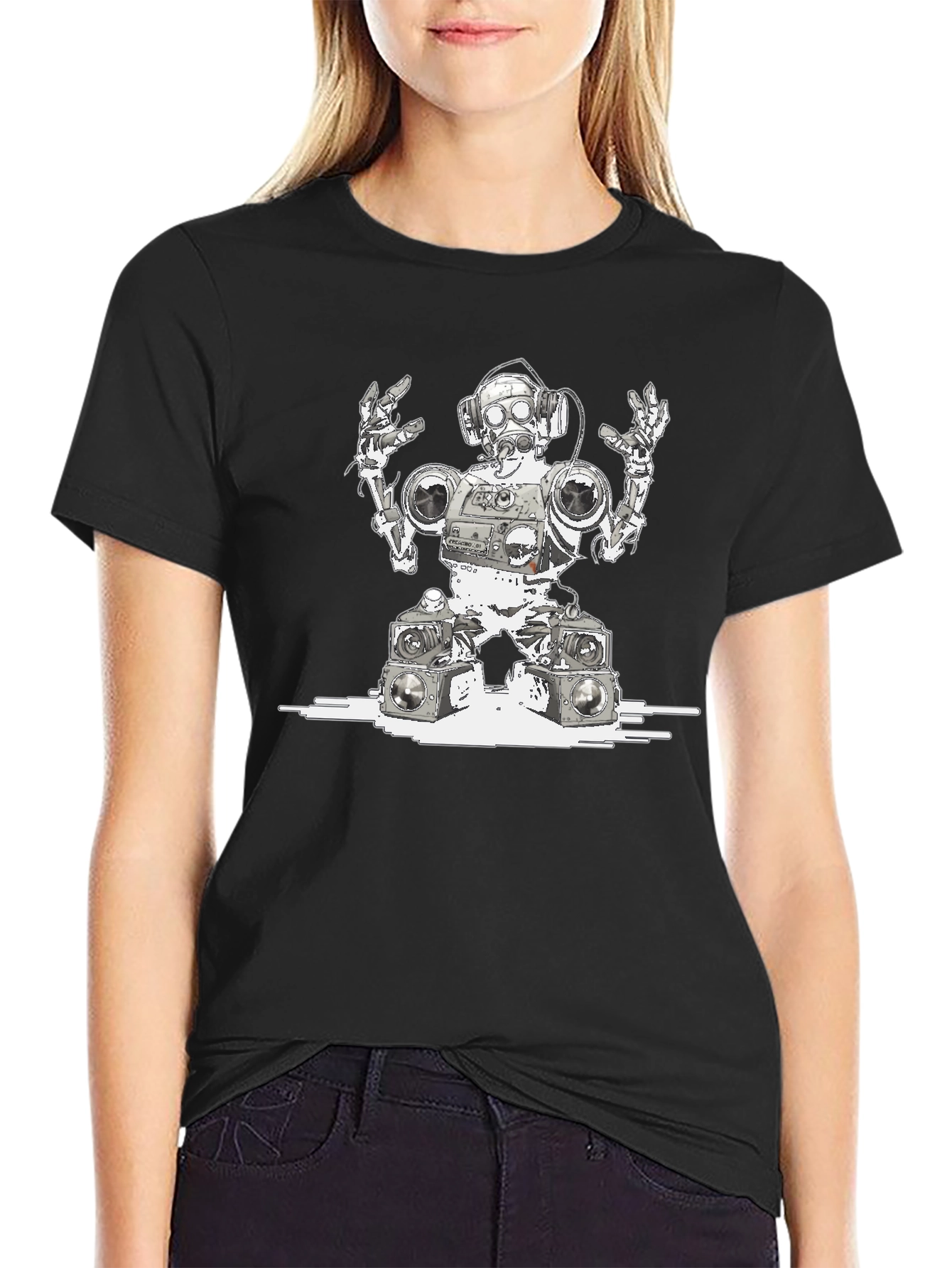 Robot DJ Graphic T-Shirt - Unique Streetwear Style