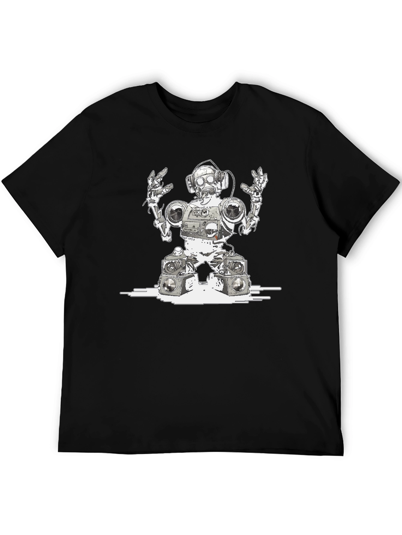 Robot DJ Graphic T-Shirt - Unique Streetwear Style
