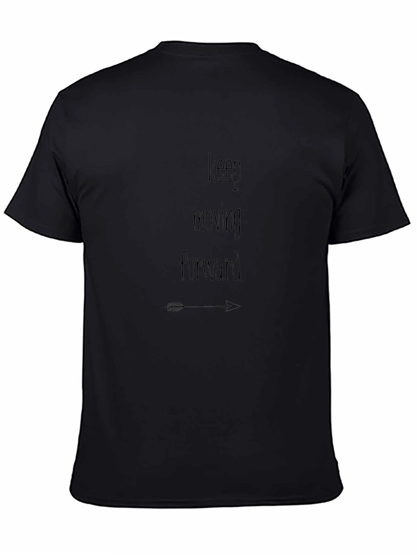 Keep Moving Forward Black Graphic Tee