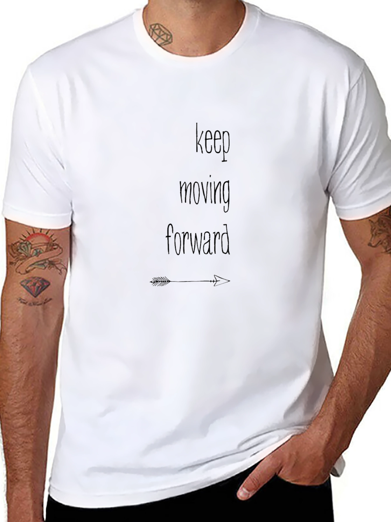 Keep Moving Forward Black Graphic Tee