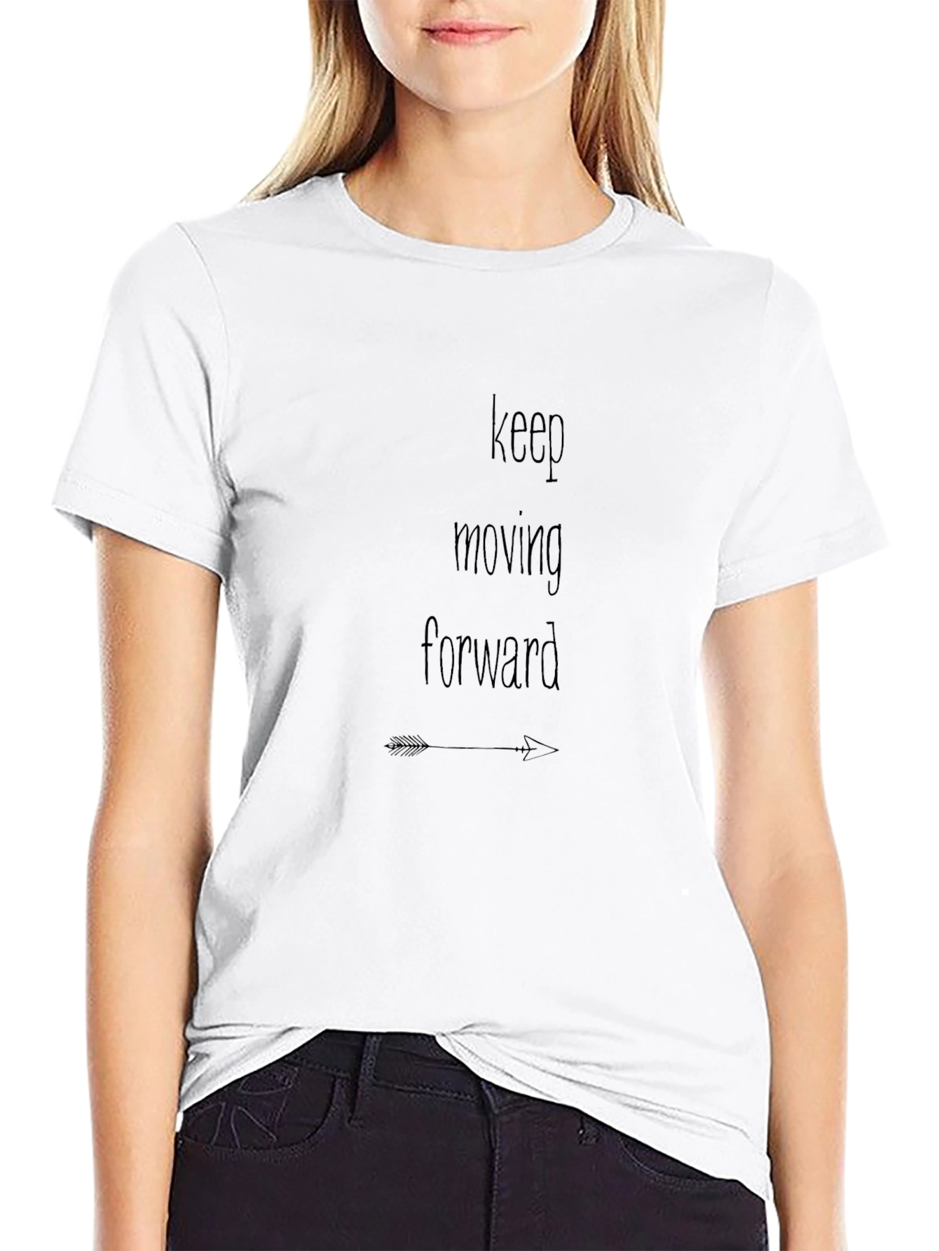 Keep Moving Forward Black Graphic Tee