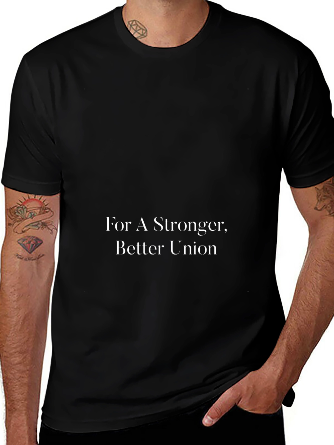 Stronger Union Black T-Shirt