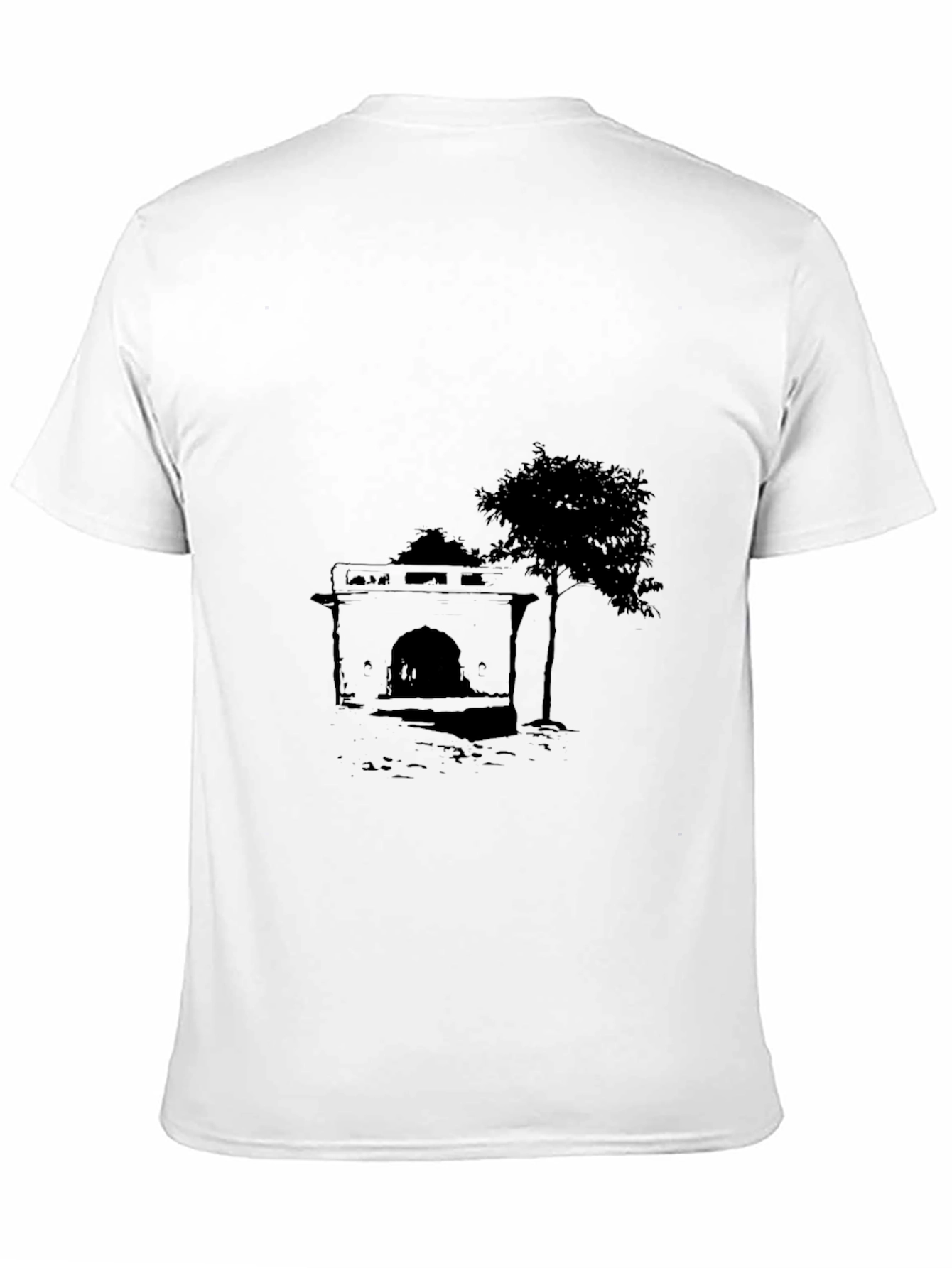 Graphic Print Black Tee