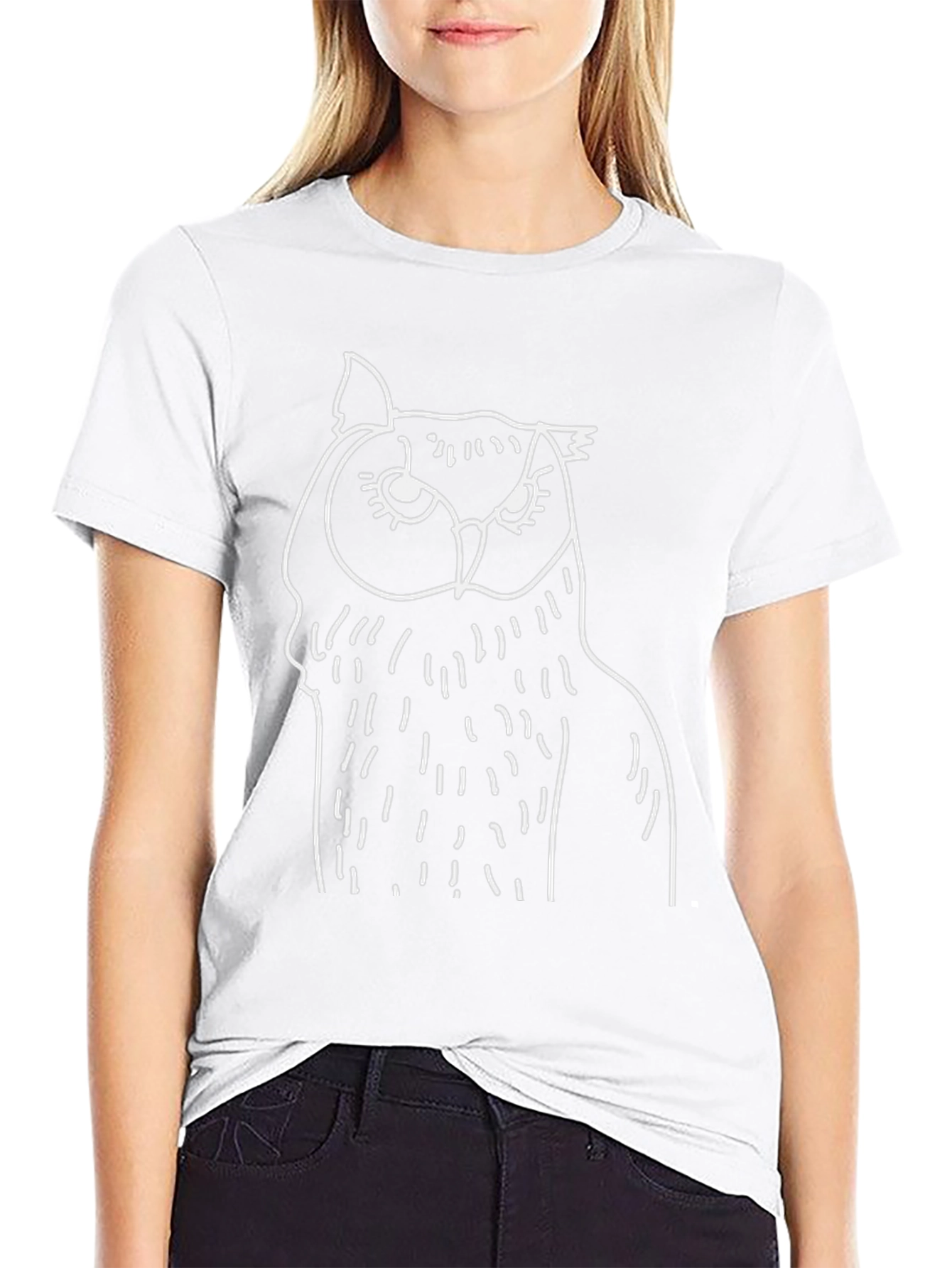 Owl Graphic Tee - Mens Black Cotton T-Shirt