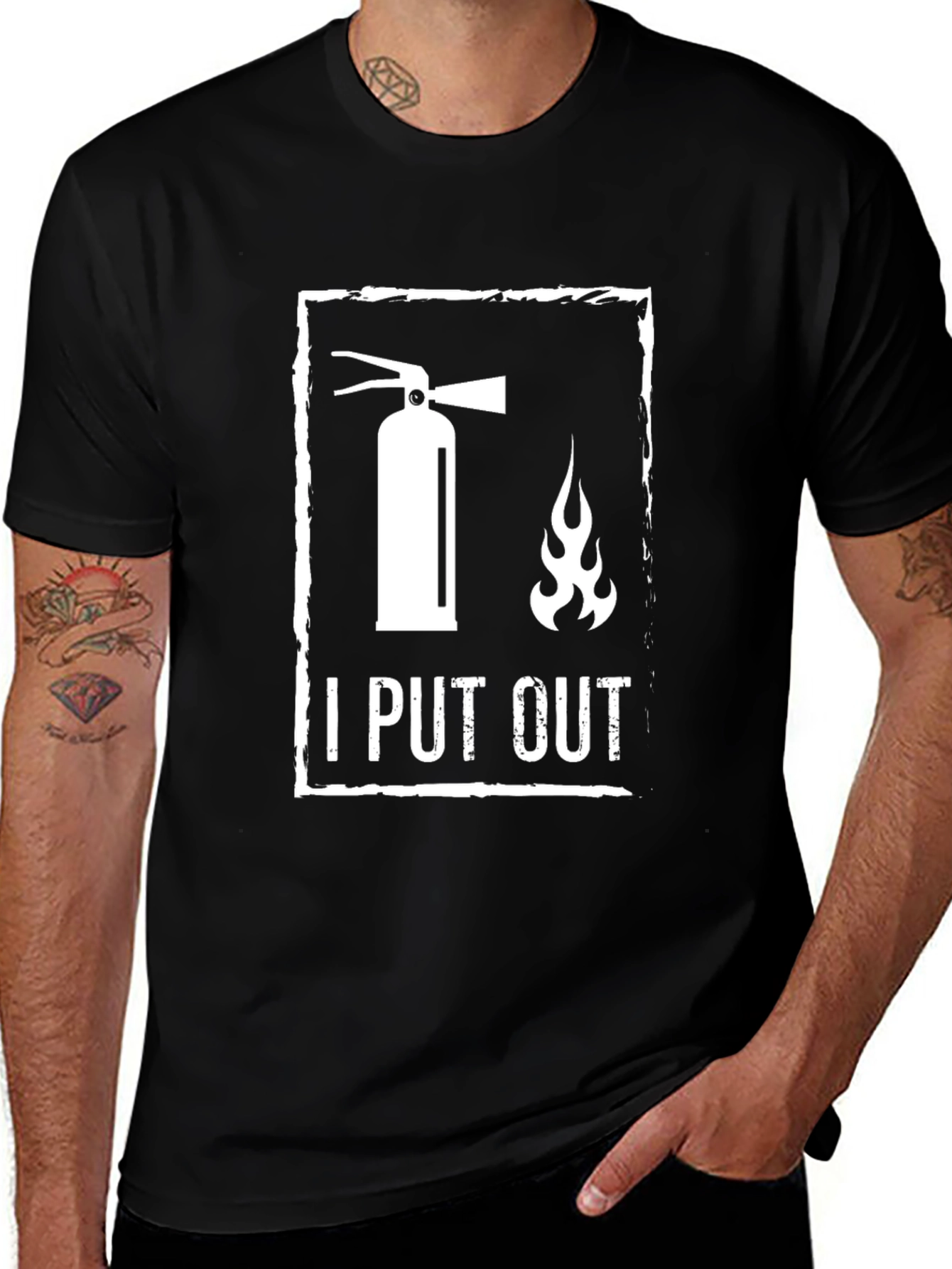 I Put Out Fire Extinguisher Graphic T-Shirt