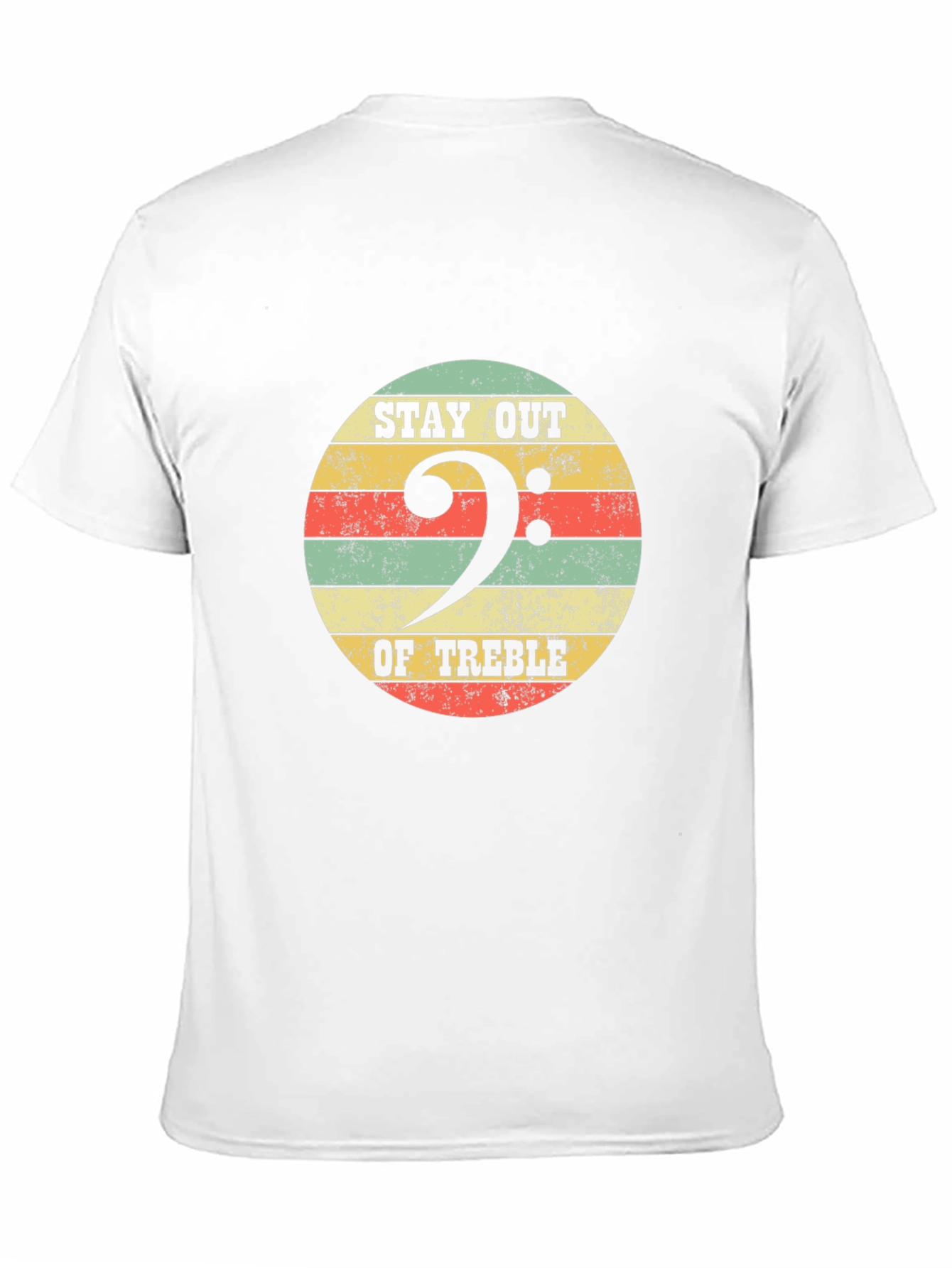 Stay Out Of Treble Bass Clef Black T-Shirt