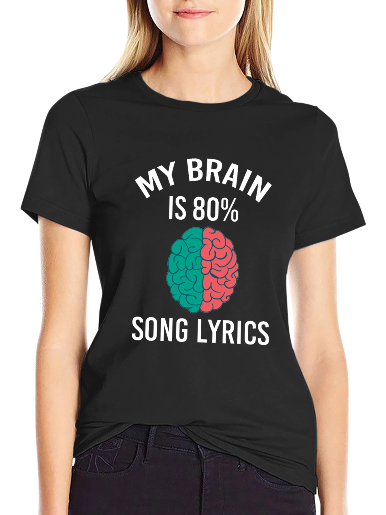 My Brain Is 80% Song Lyrics T-Shirt