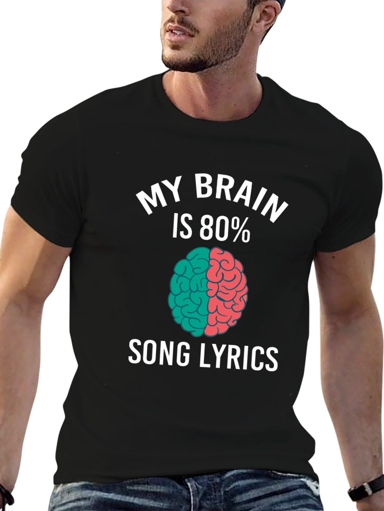 My Brain Is 80% Song Lyrics T-Shirt