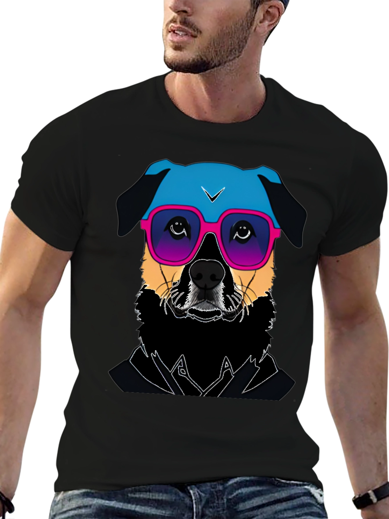 Cool Dog T-Shirt - Retro Style